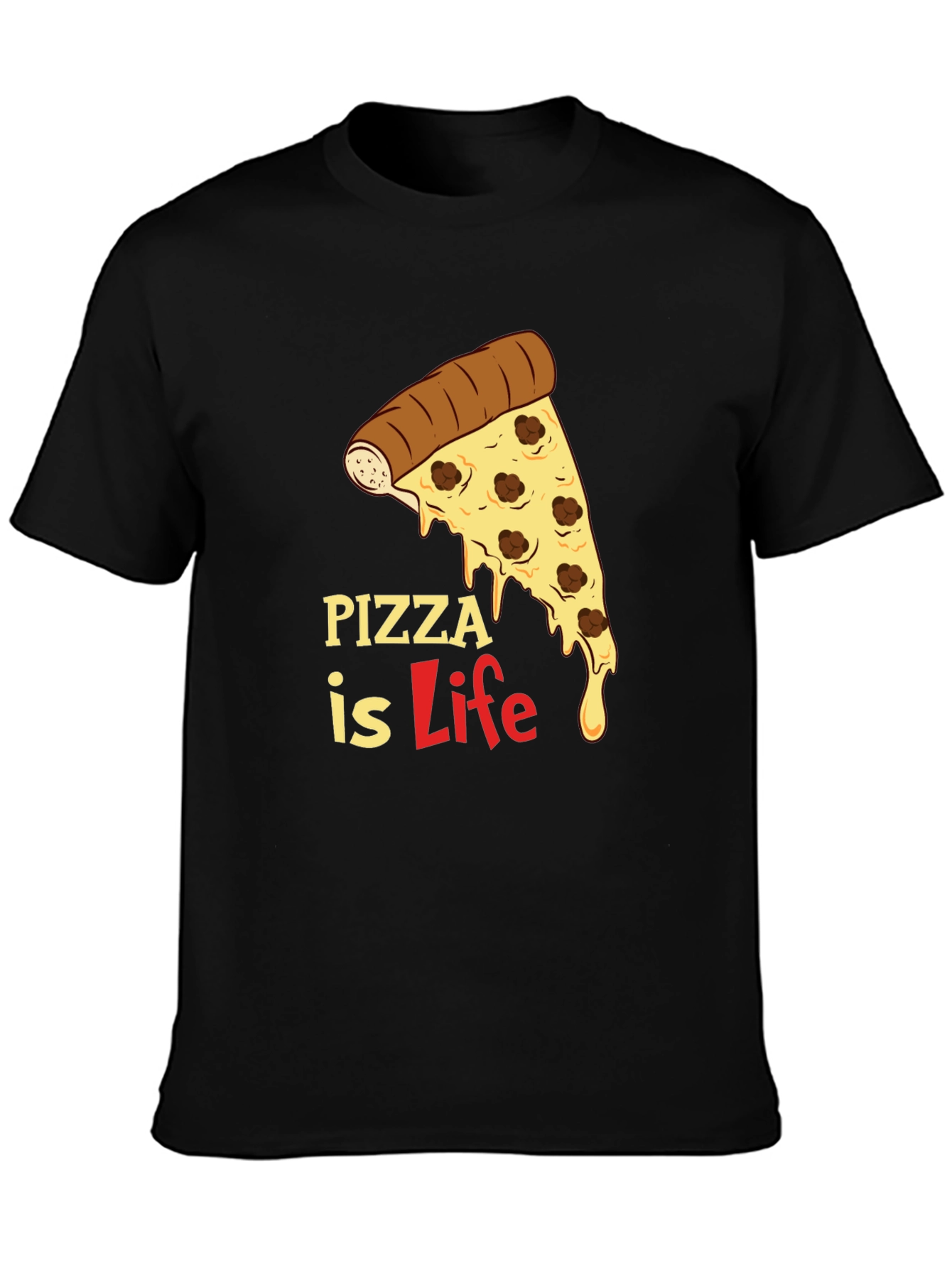Pizza is Life Graphic T-Shirt