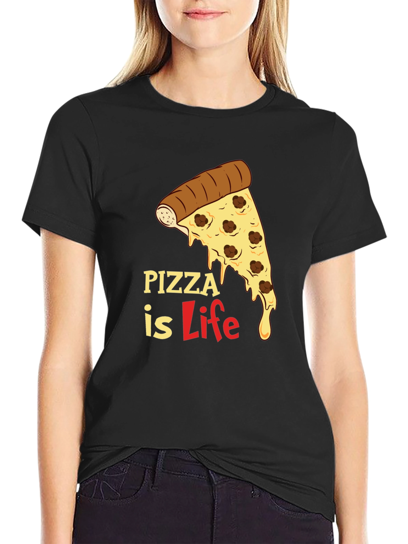 Pizza is Life Graphic T-Shirt