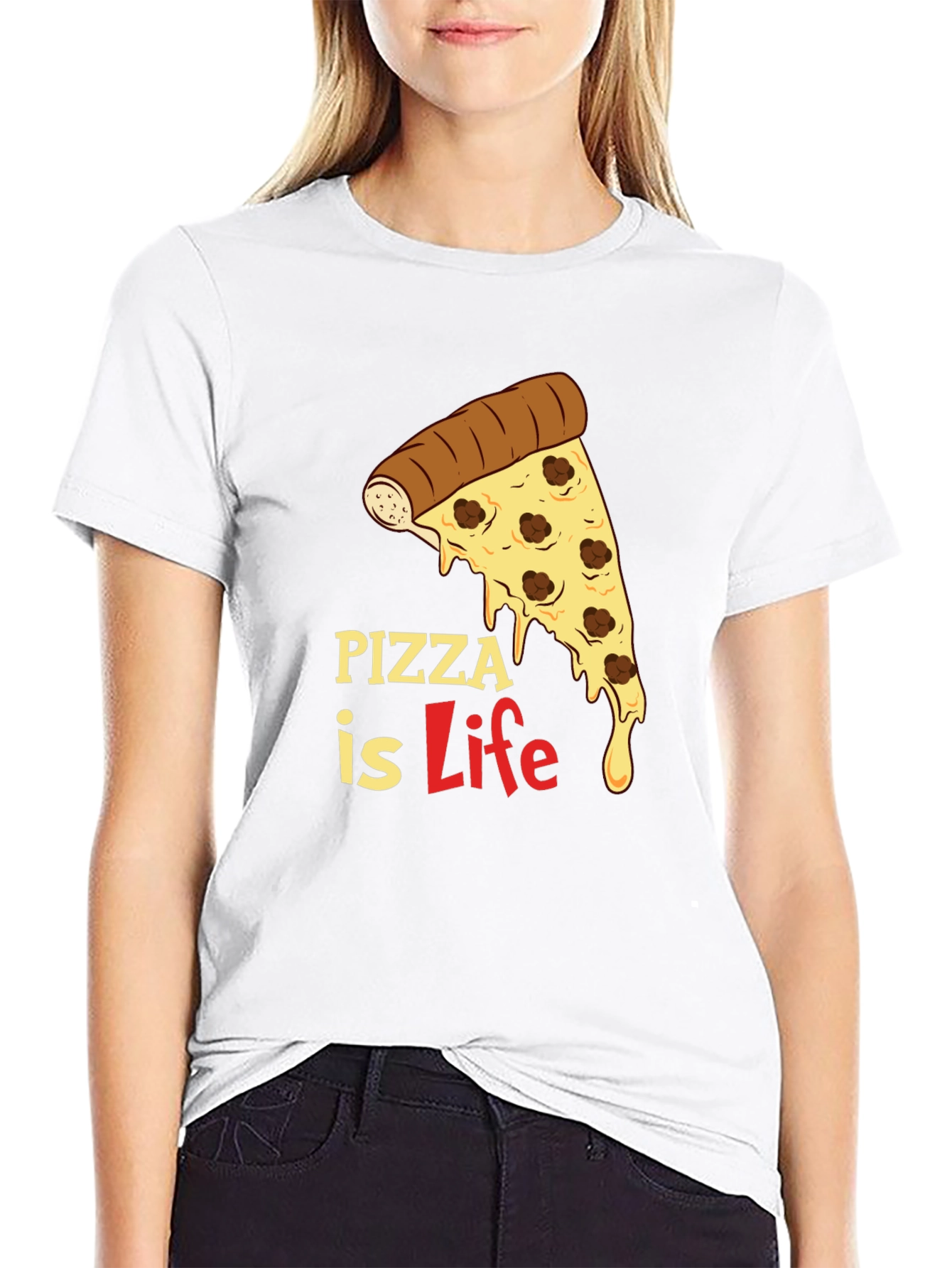 Pizza is Life Graphic T-Shirt