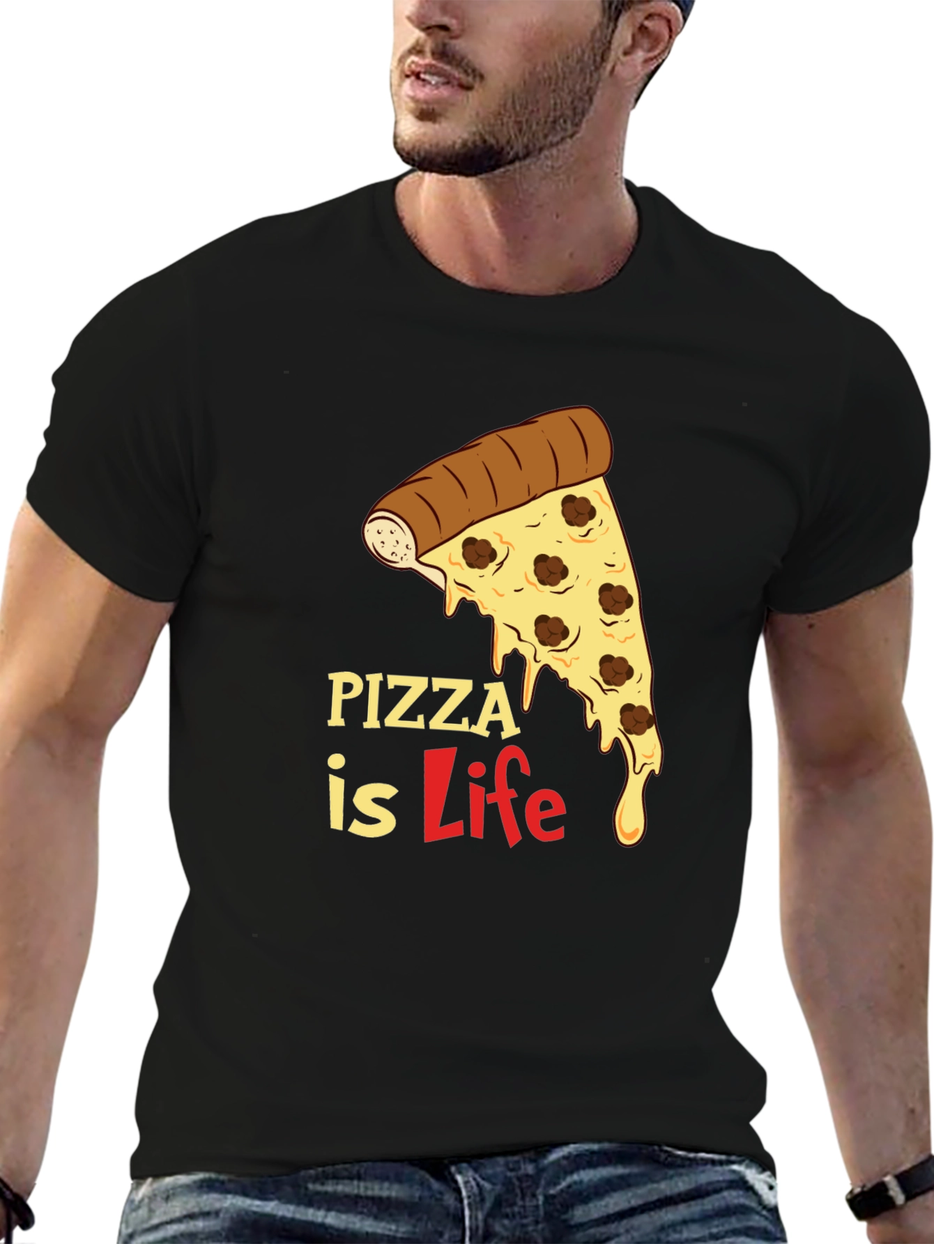 Pizza is Life Graphic T-Shirt