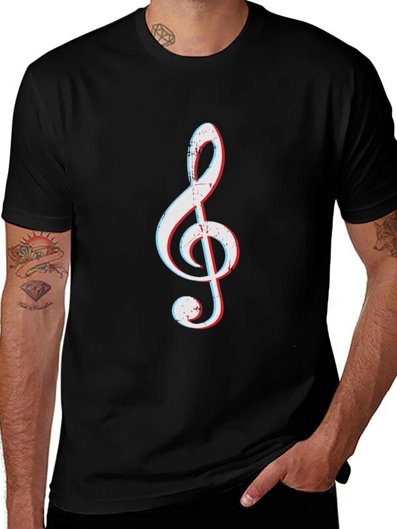 Treble Clef Graphic Tee - Music Lovers T-Shirt