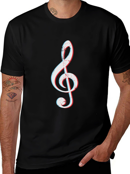 Treble Clef Graphic Tee - Music Lovers T-Shirt