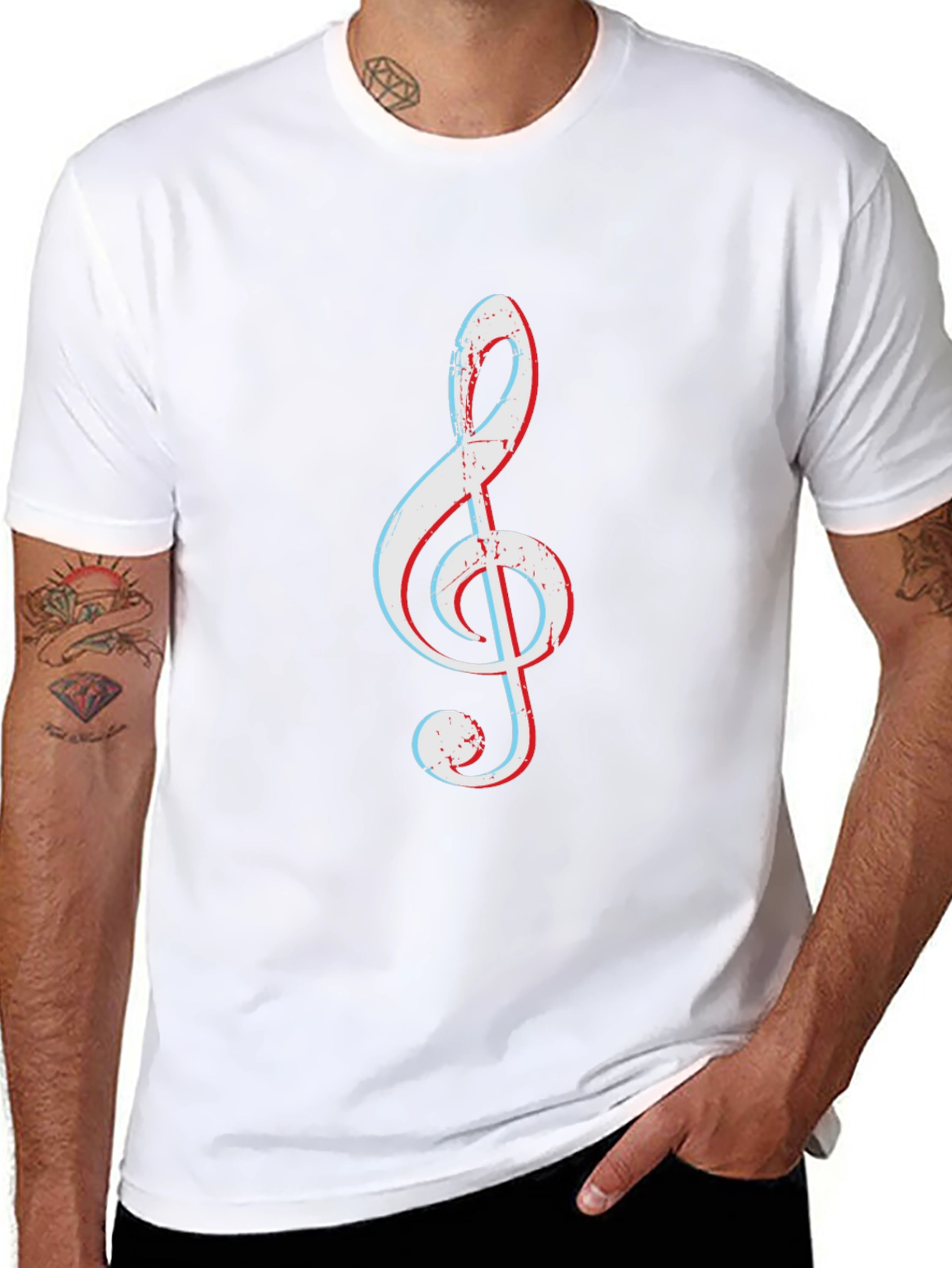Treble Clef Graphic Tee - Music Lovers T-Shirt