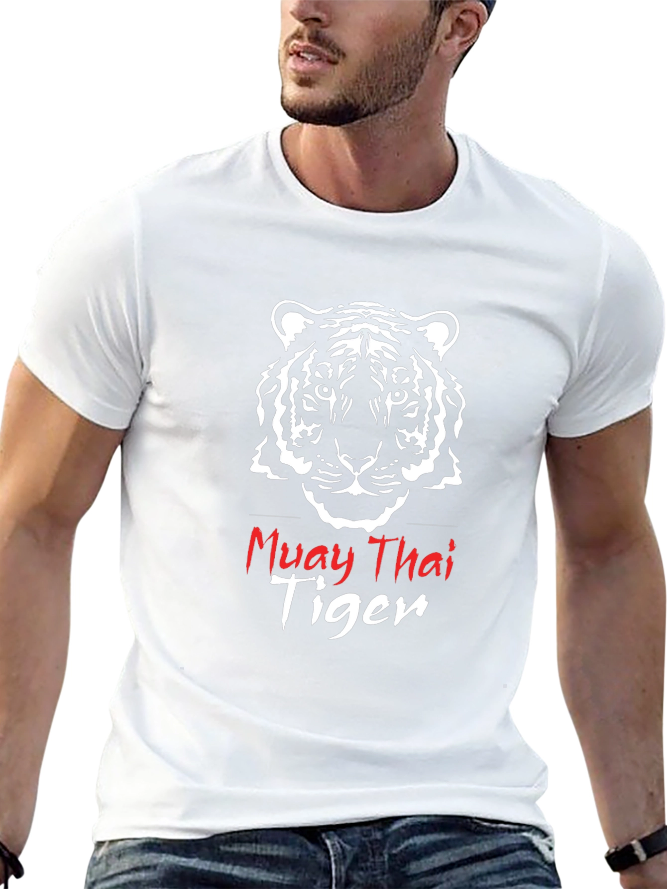 Muay Thai Tiger Graphic T-Shirt - Black