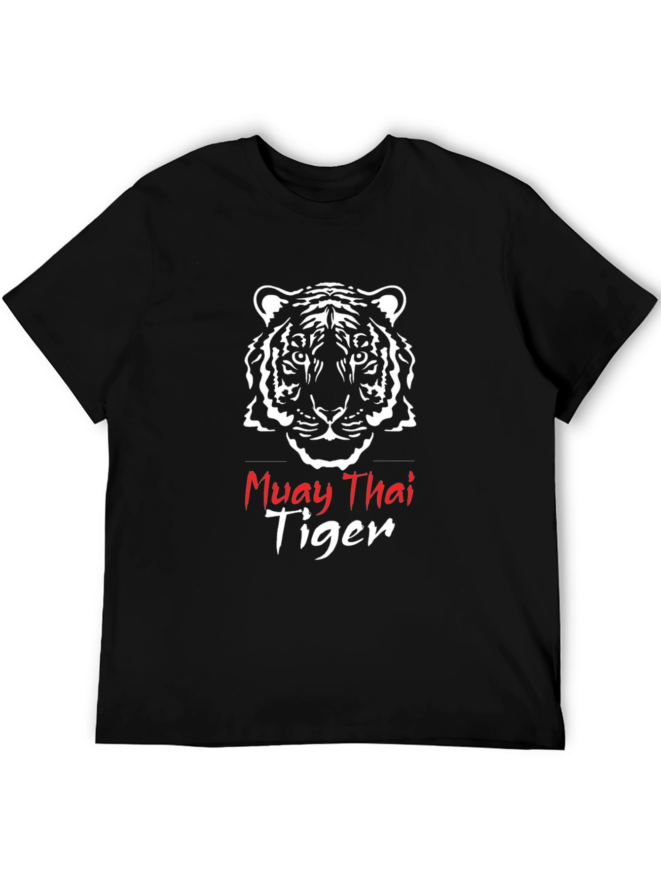 Muay Thai Tiger Graphic T-Shirt - Black