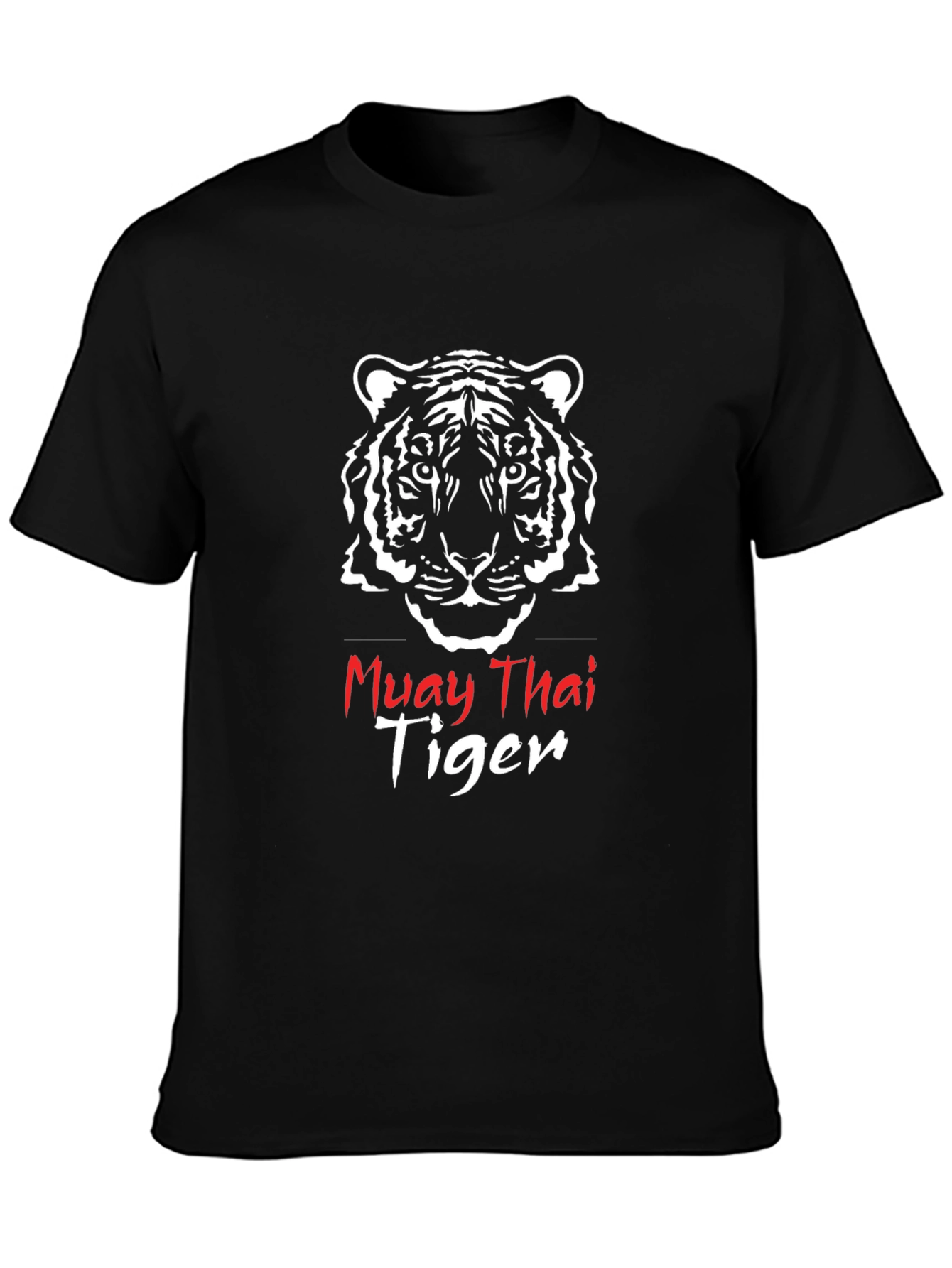 Muay Thai Tiger Graphic T-Shirt - Black