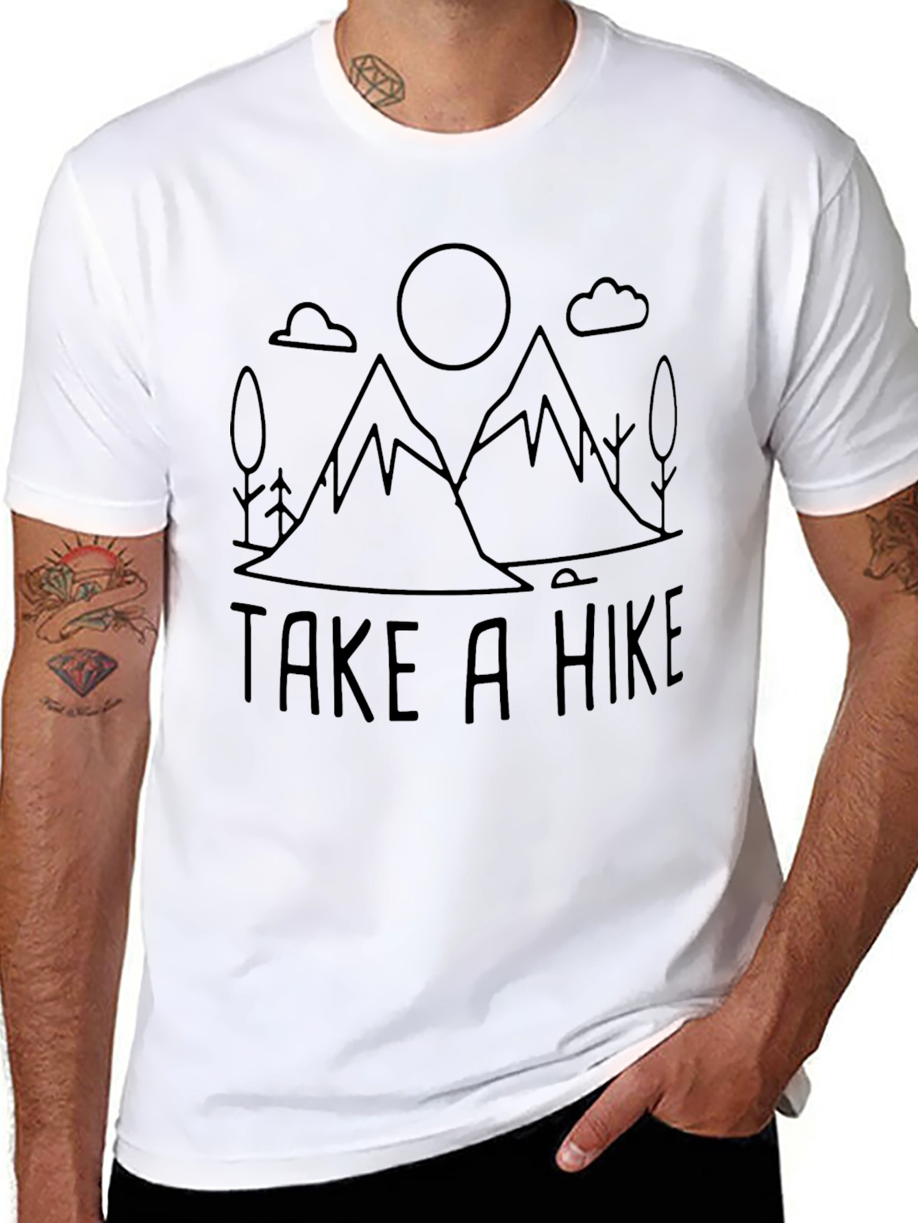 Take a Hike Black Graphic T-Shirt