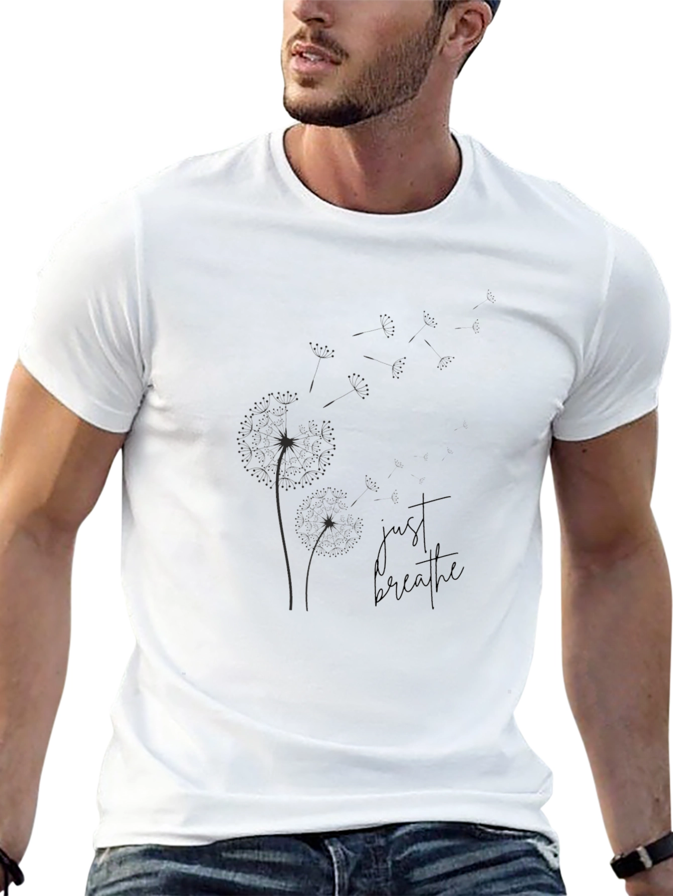 Just Breathe Dandelion T-Shirt - Relaxed Fit