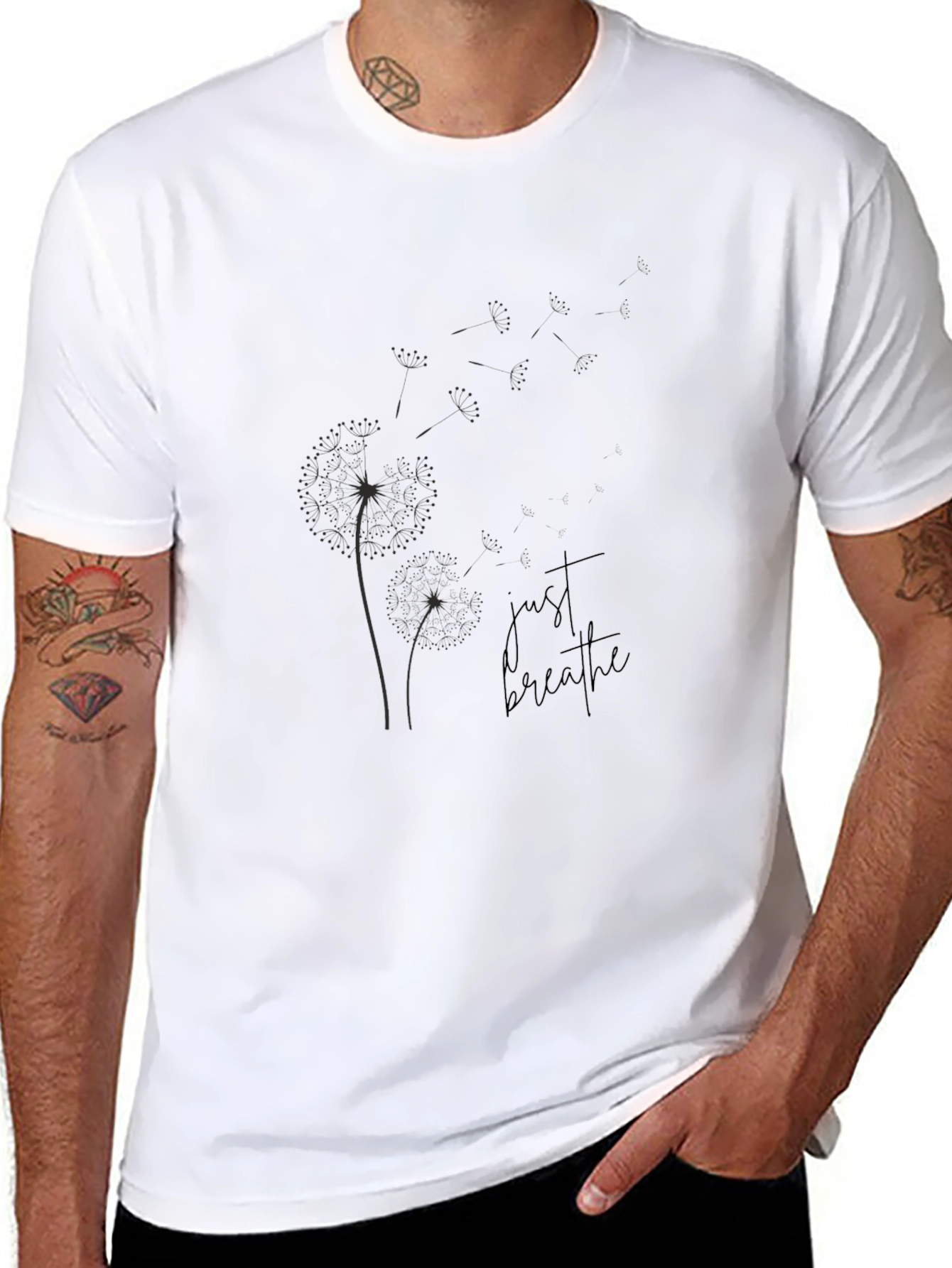 Just Breathe Dandelion T-Shirt - Relaxed Fit
