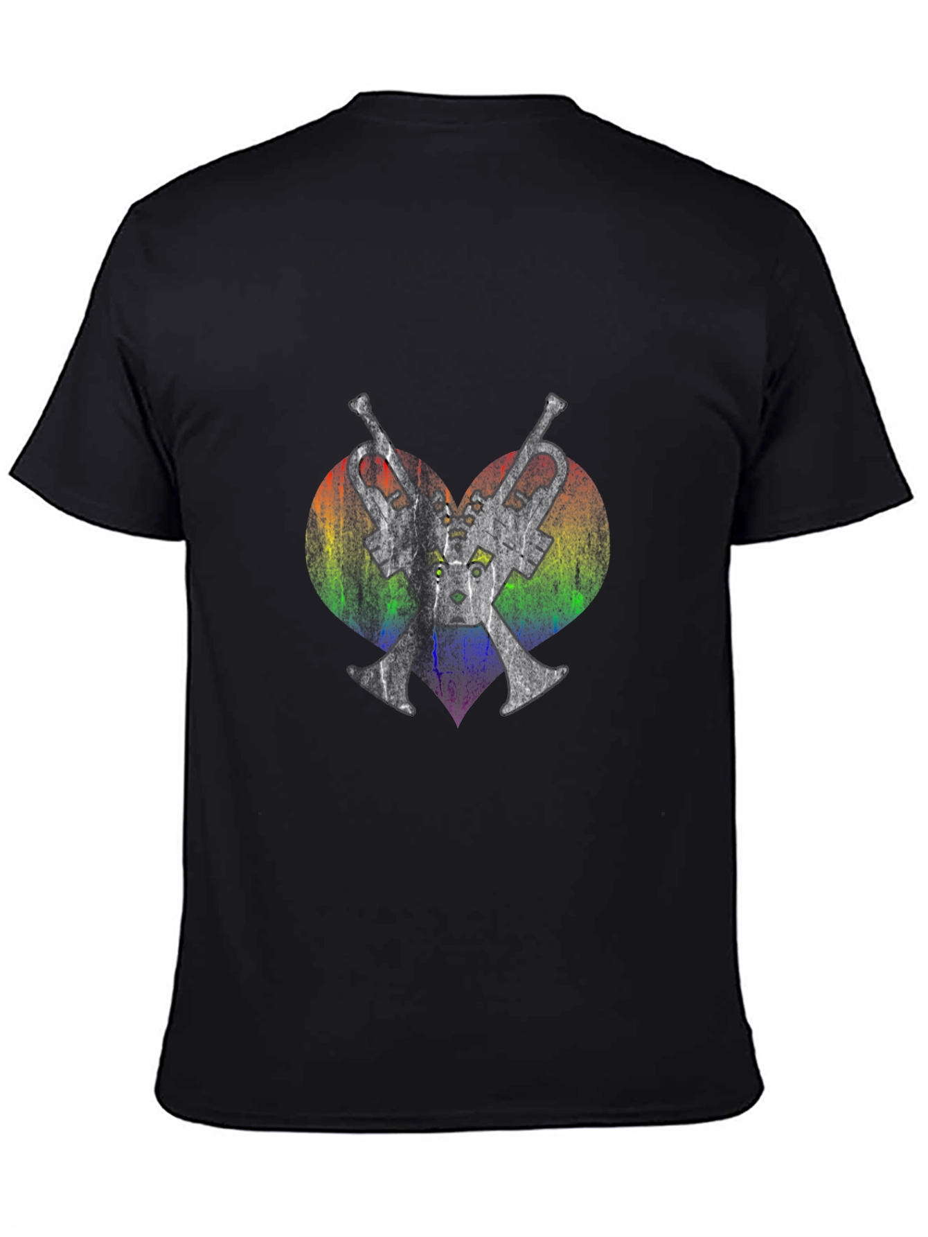 Rainbow Heart Trumpet T-Shirt