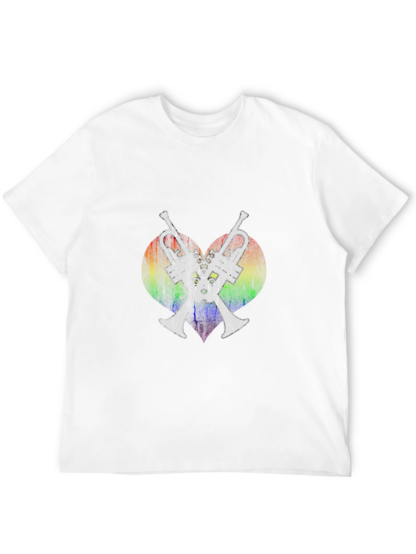 Rainbow Heart Trumpet T-Shirt