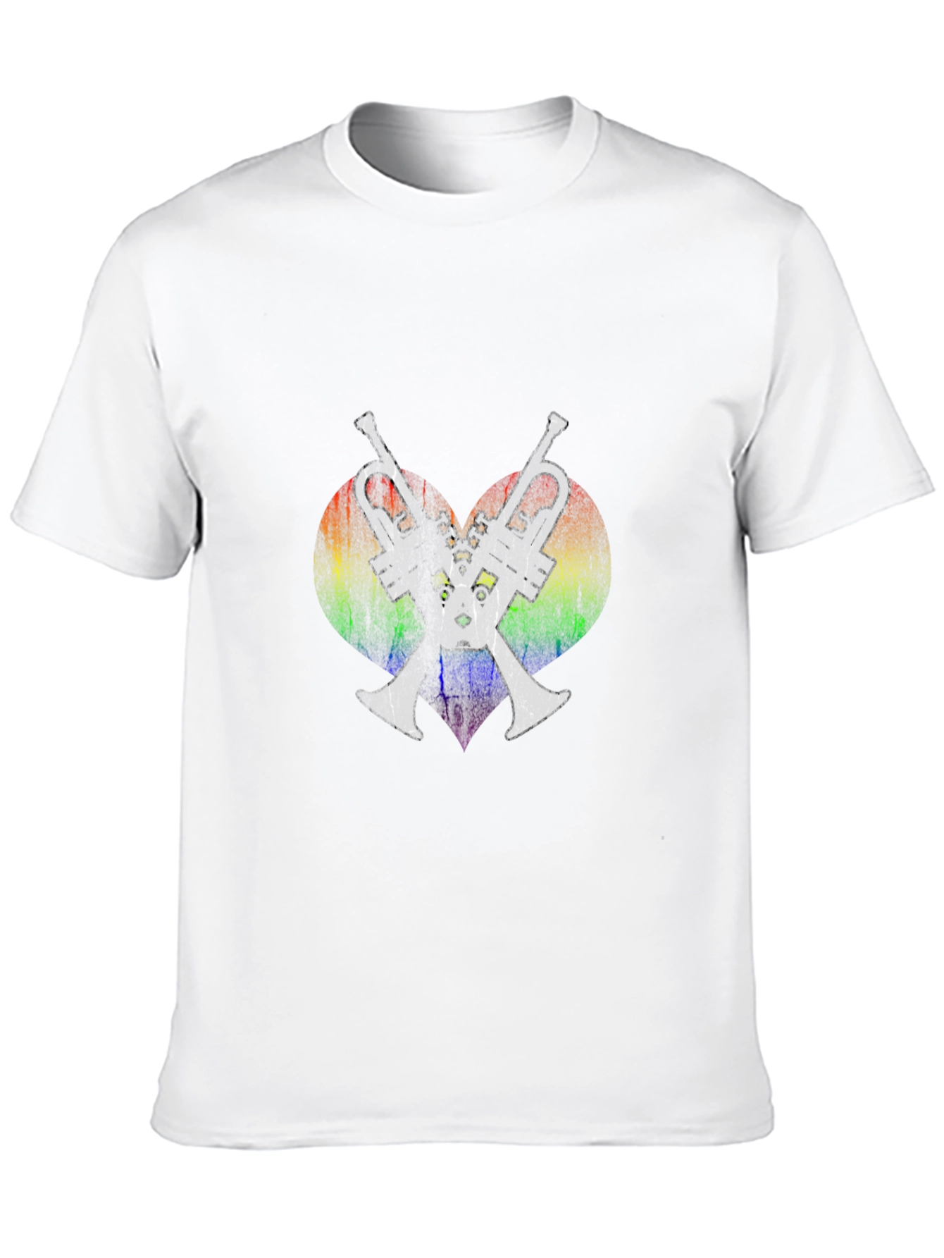Rainbow Heart Trumpet T-Shirt