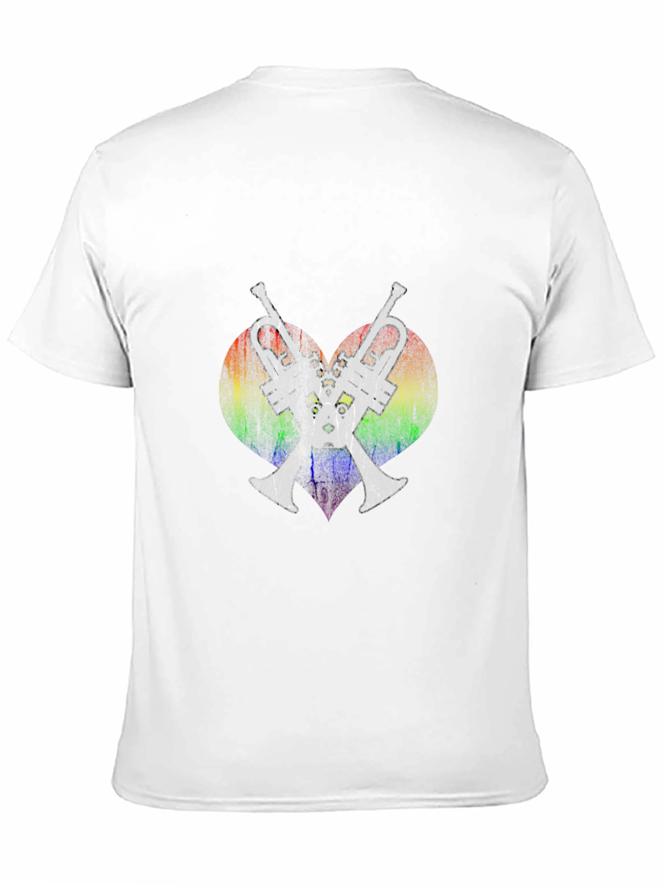 Rainbow Heart Trumpet T-Shirt
