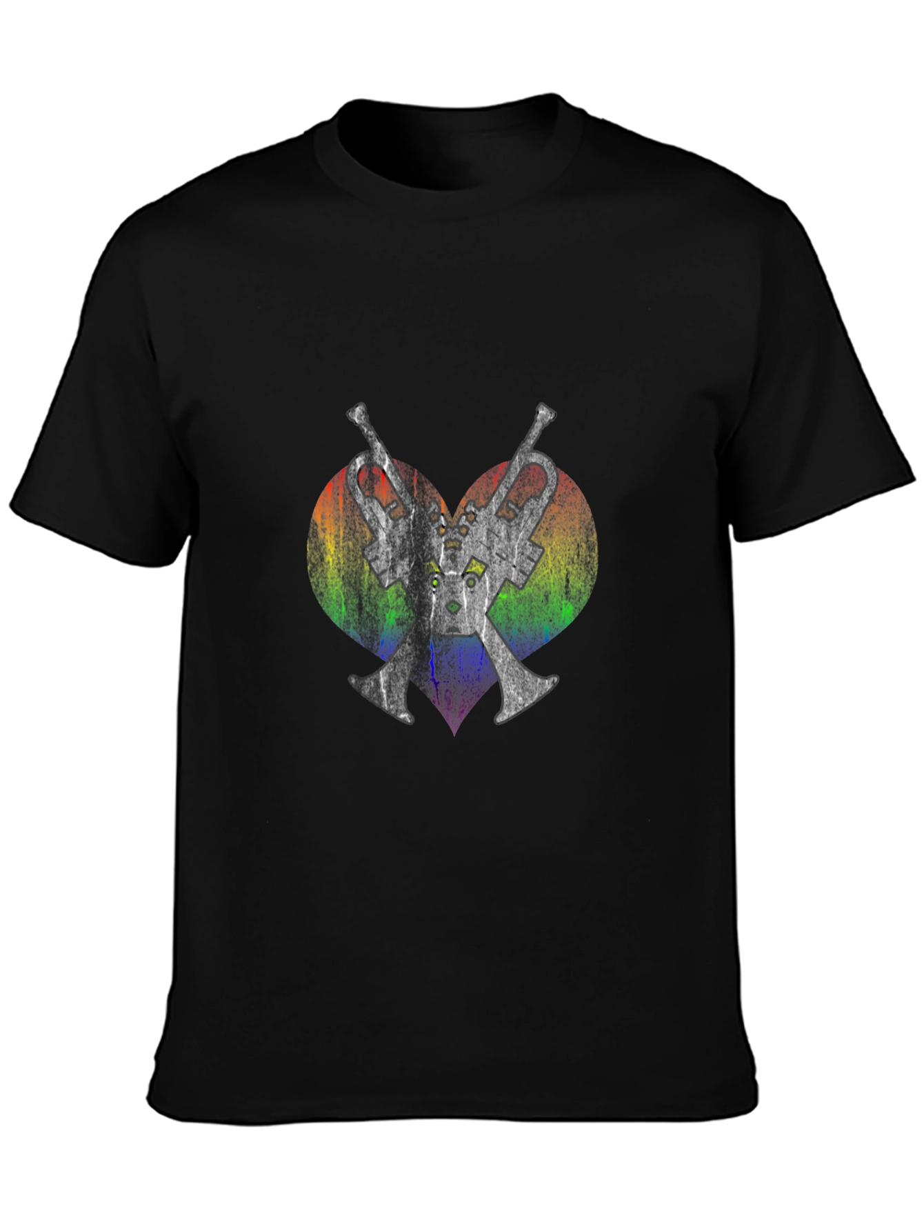 Rainbow Heart Trumpet T-Shirt