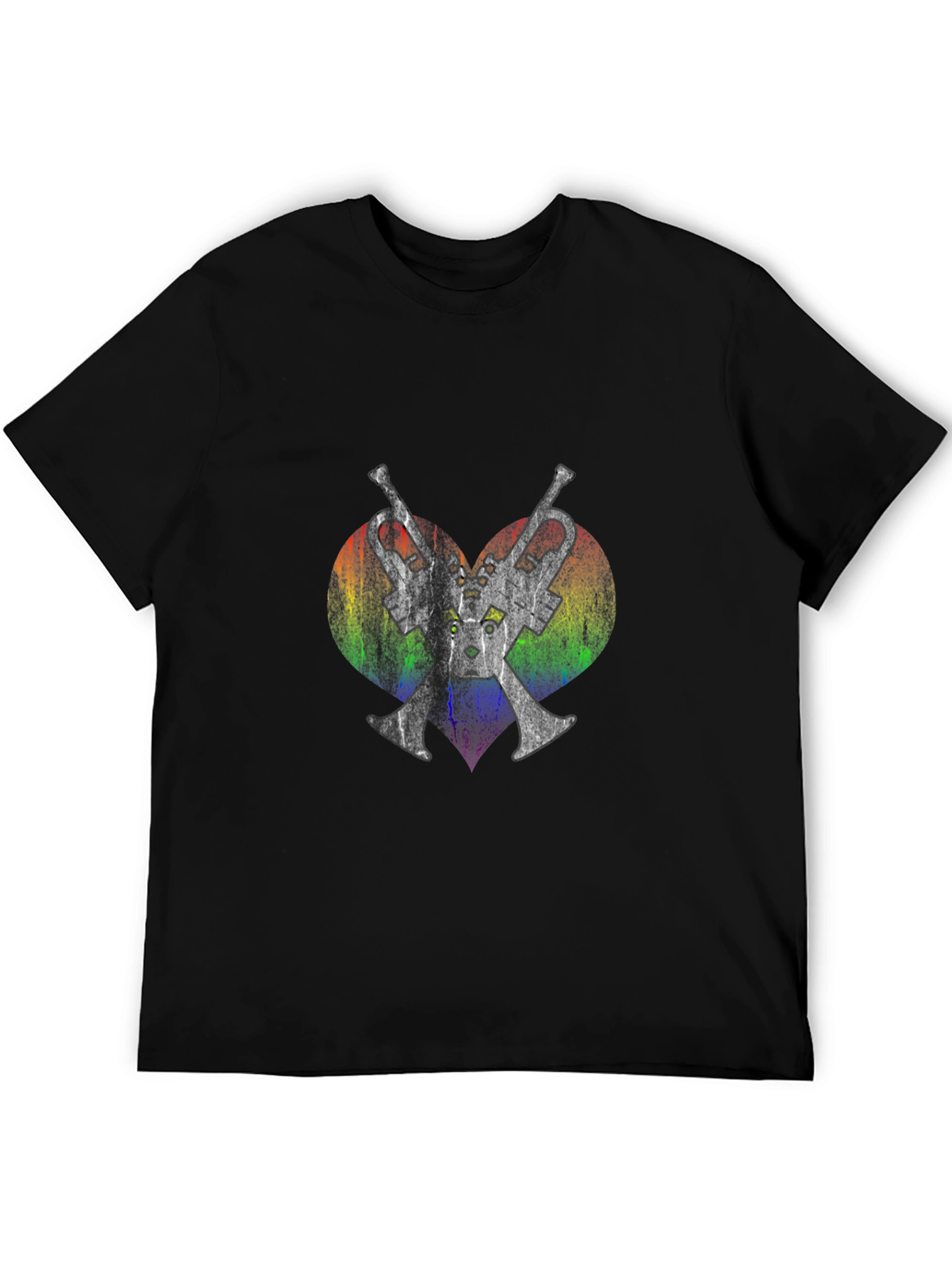 Rainbow Heart Trumpet T-Shirt