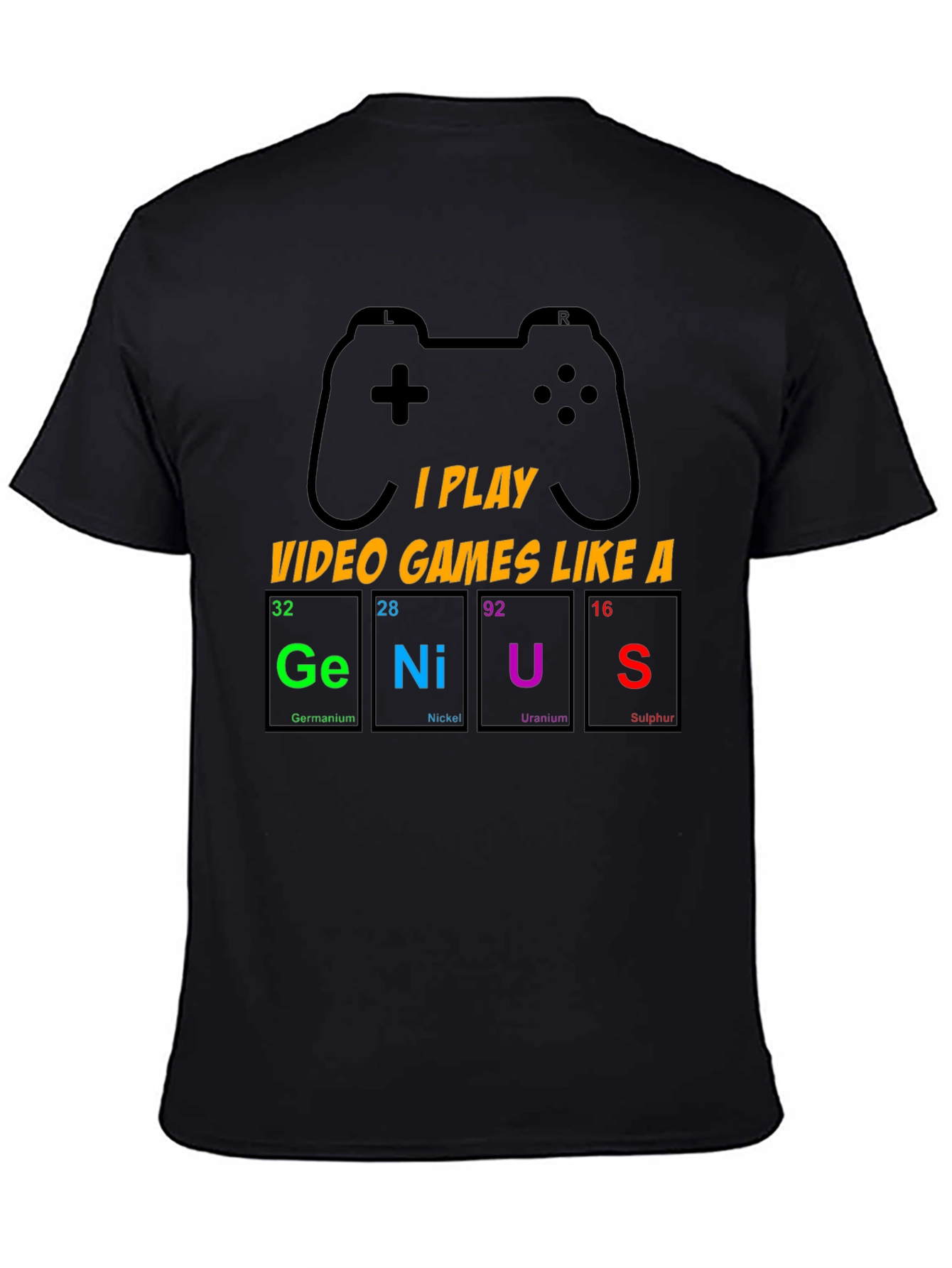 Gamer Genius T-Shirt - Periodic Table Design