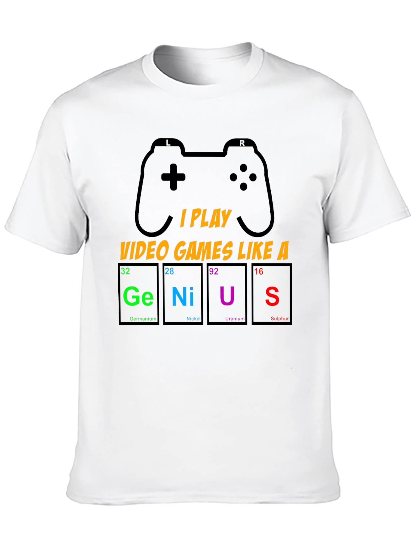 Gamer Genius T-Shirt - Periodic Table Design