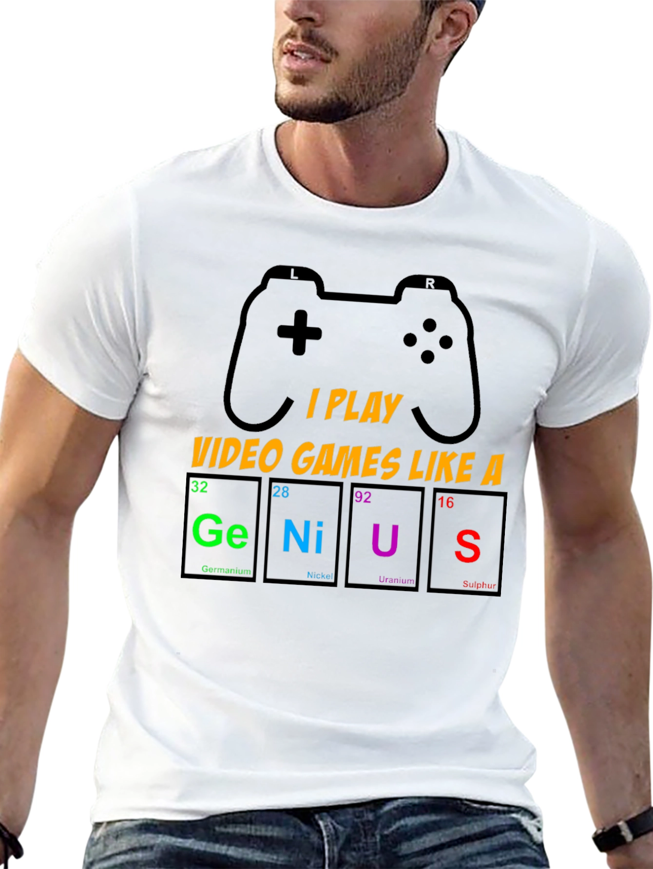 Gamer Genius T-Shirt - Periodic Table Design