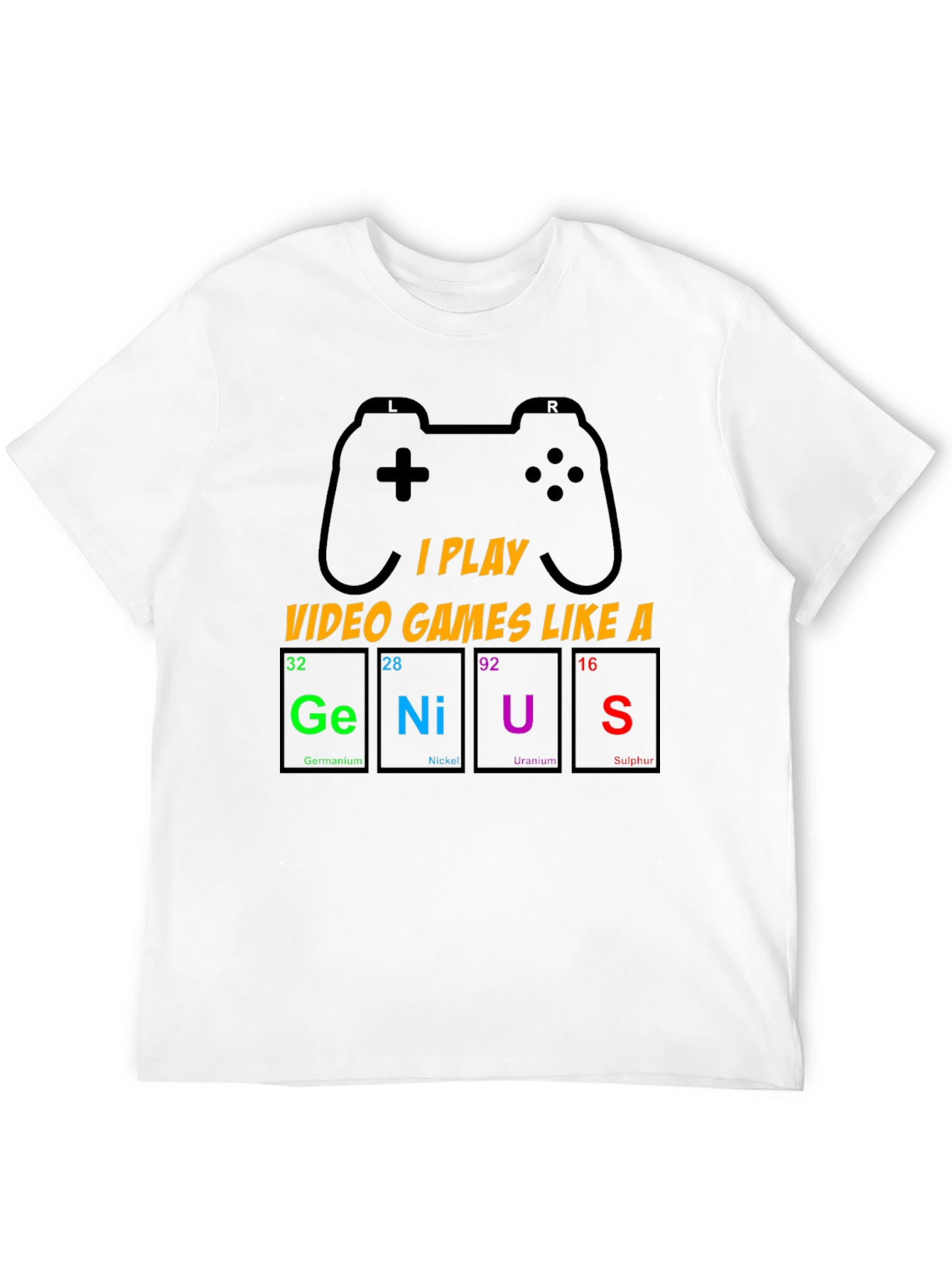 Gamer Genius T-Shirt - Periodic Table Design