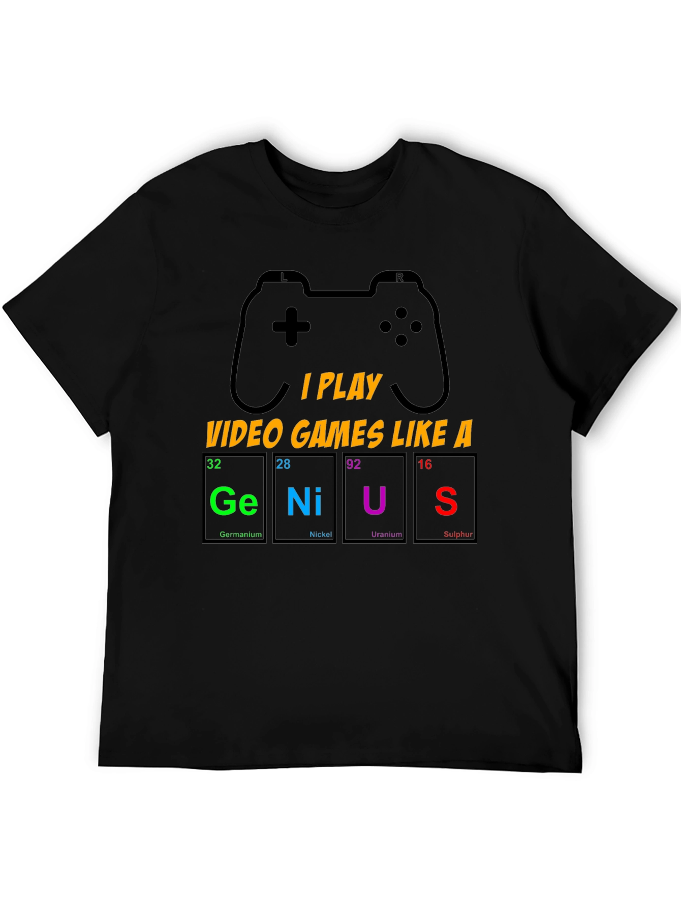 Gamer Genius T-Shirt - Periodic Table Design