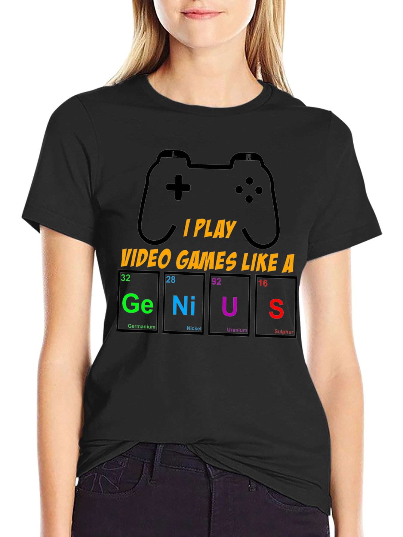 Gamer Genius T-Shirt - Periodic Table Design