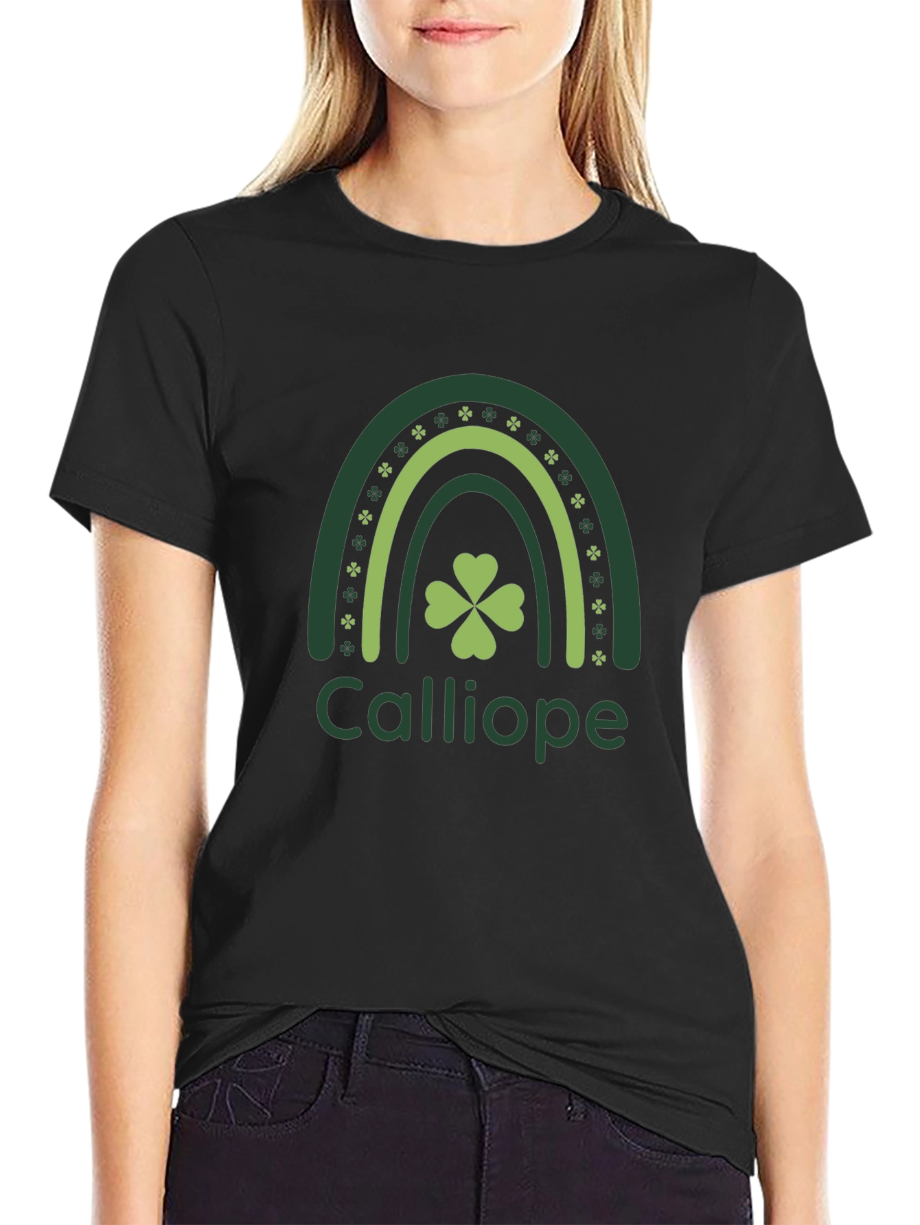 Calliope St. Patricks Day Rainbow Shamrock T-Shirt