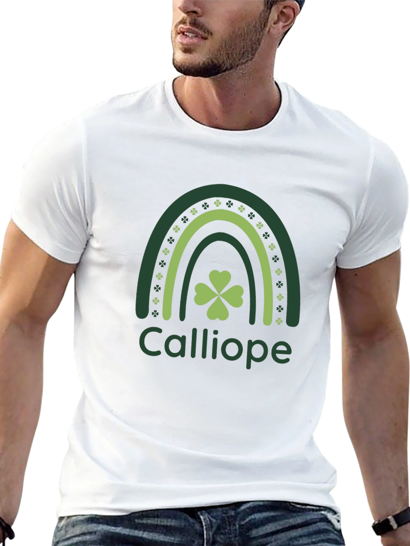 Calliope St. Patricks Day Rainbow Shamrock T-Shirt