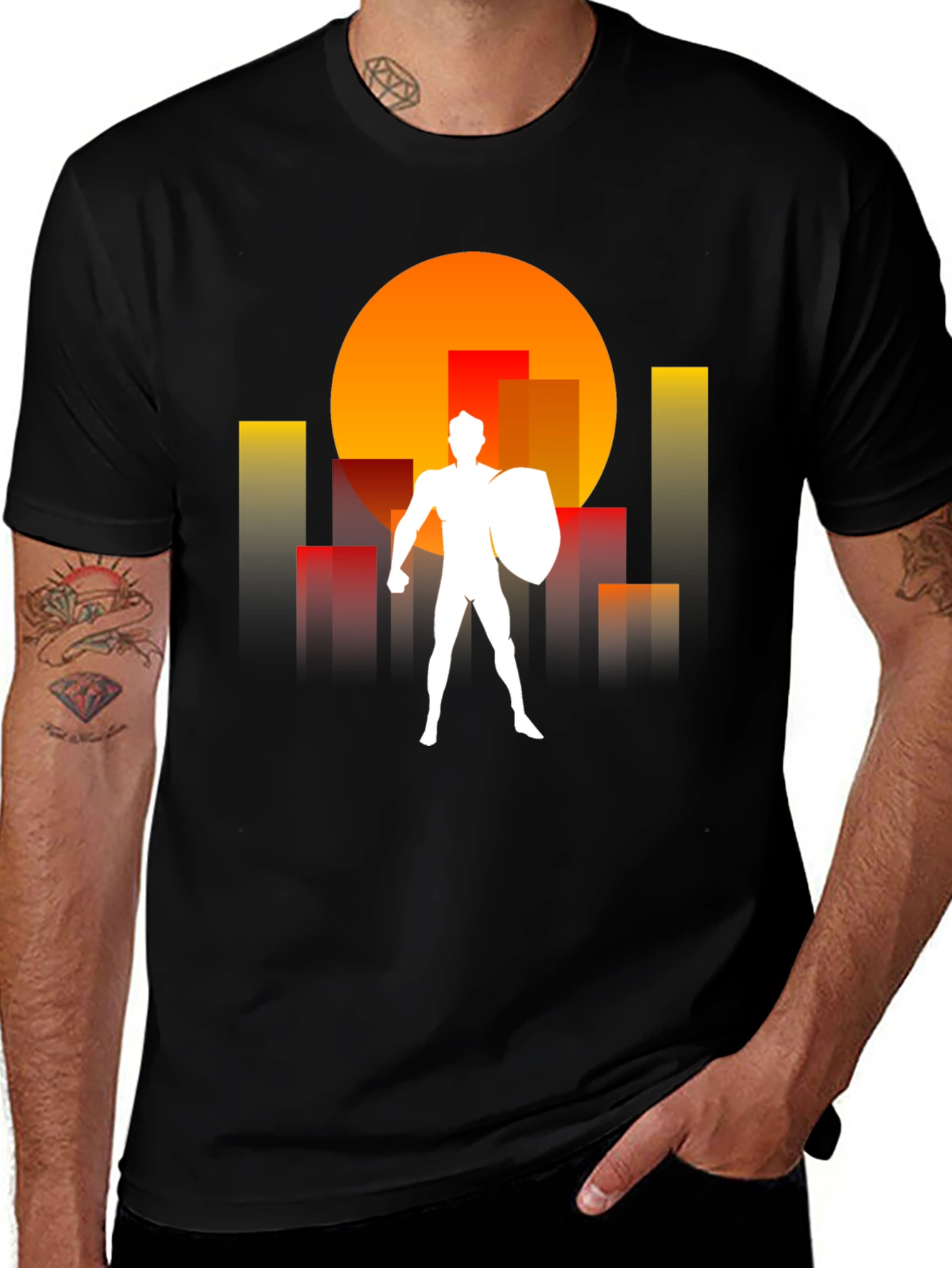 Urban Defender Graphic Tee - Black