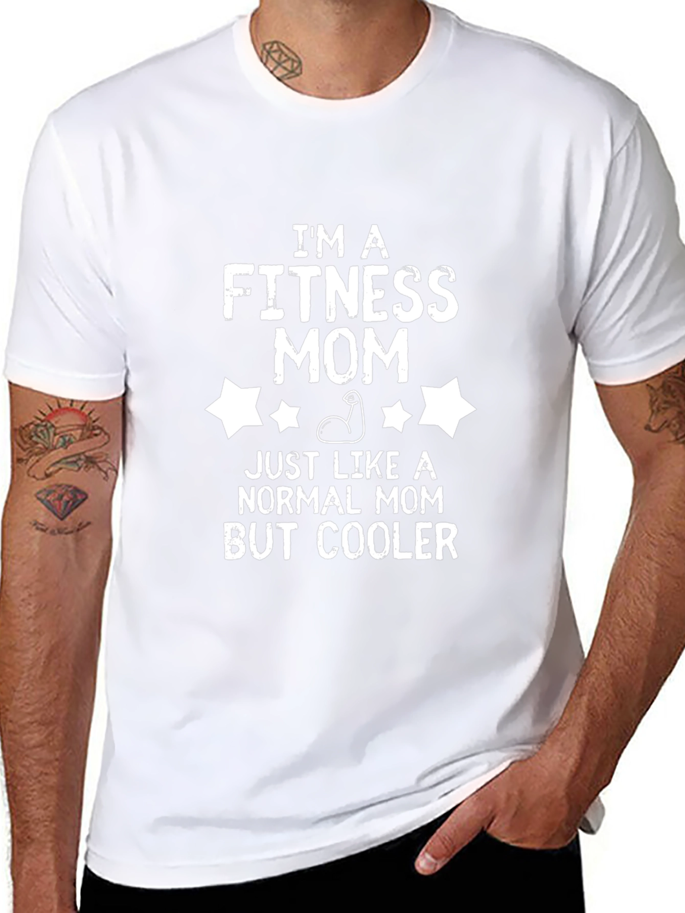Fitness Mom Graphic T-Shirt - Cool Workout Apparel