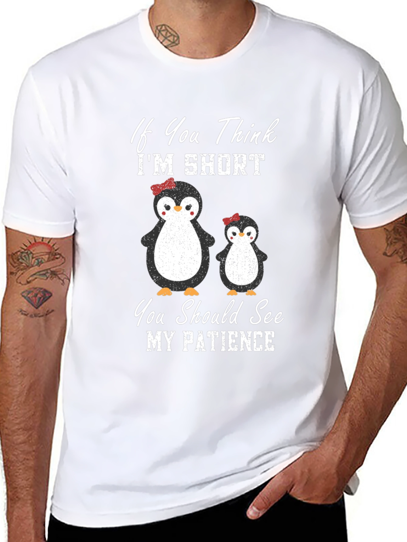 Penguin Patience T-Shirt: Short & Sassy