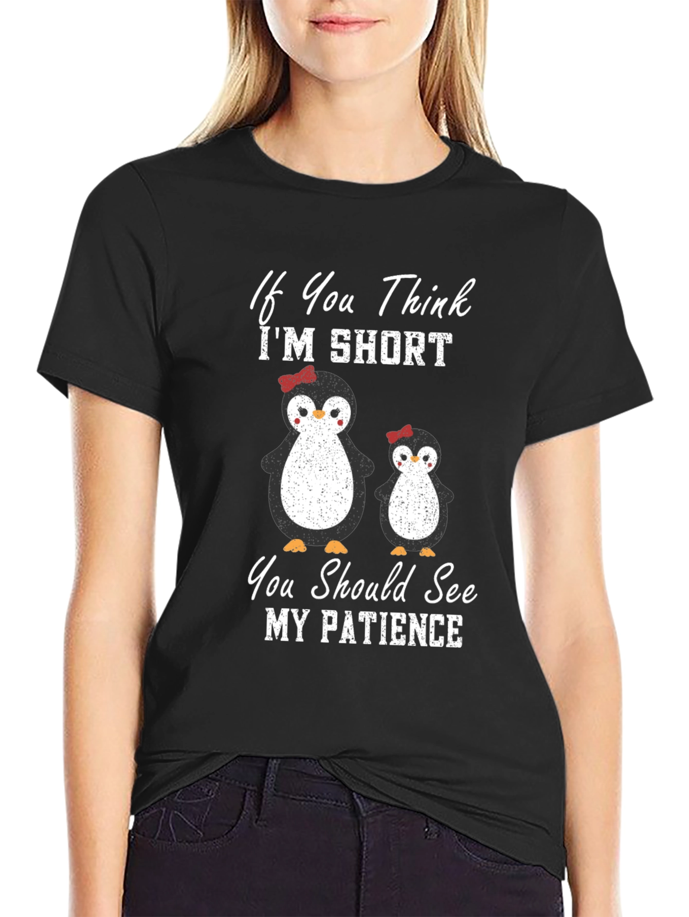 Penguin Patience T-Shirt: Short & Sassy