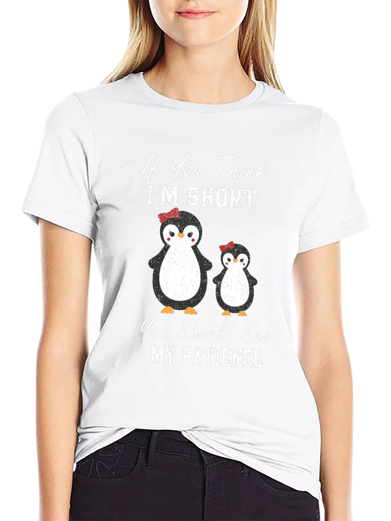 Penguin Patience T-Shirt: Short & Sassy