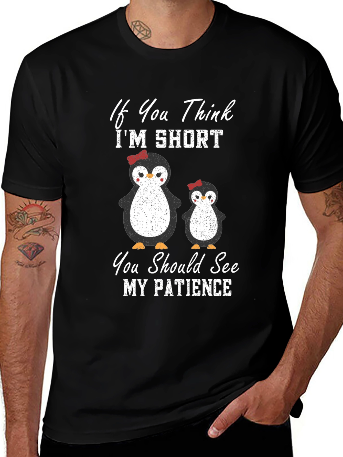 Penguin Patience T-Shirt: Short & Sassy