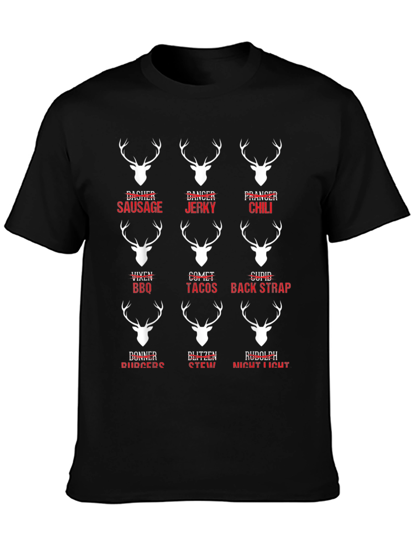 Funny Reindeer Meat Cuts T-Shirt
