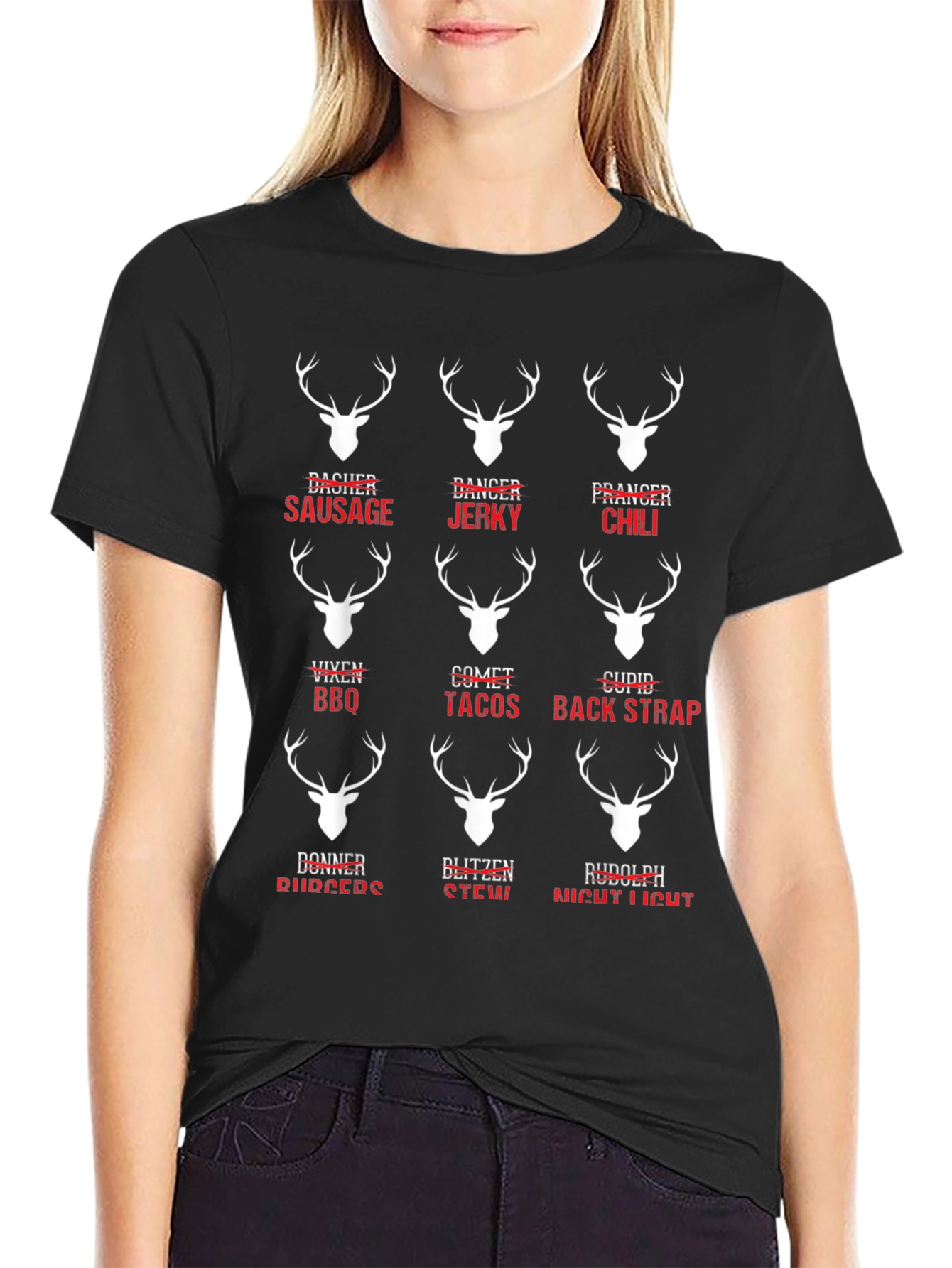 Funny Reindeer Meat Cuts T-Shirt