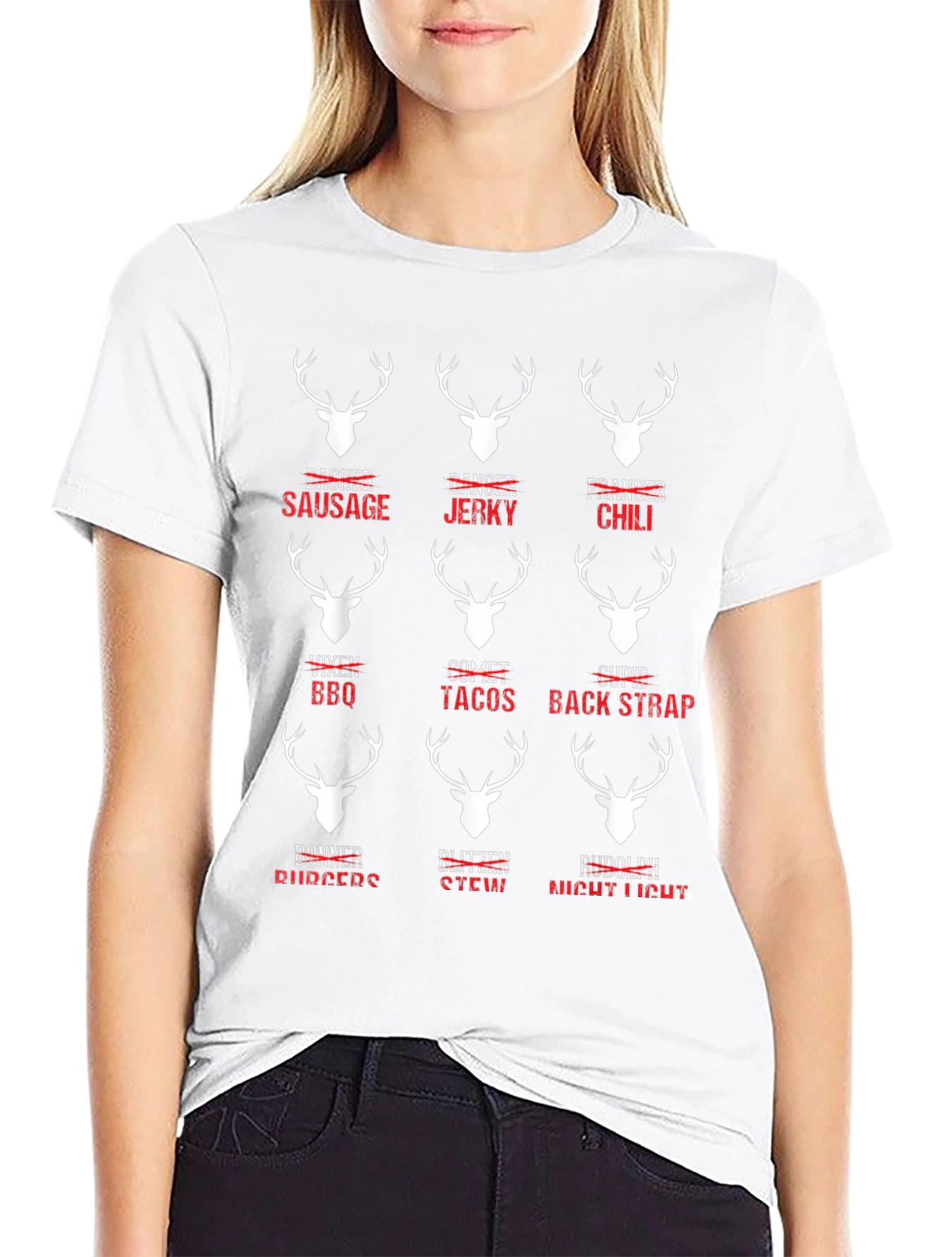 Funny Reindeer Meat Cuts T-Shirt