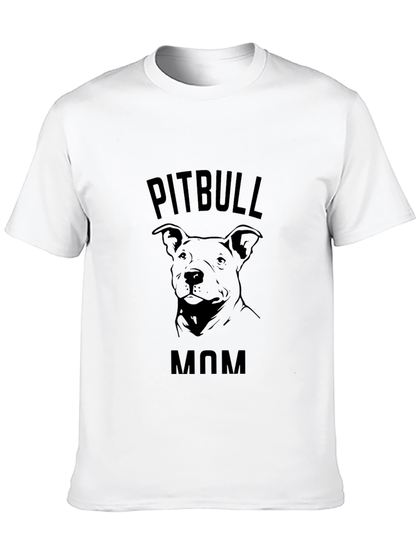 Pitbull Mom Black T-Shirt