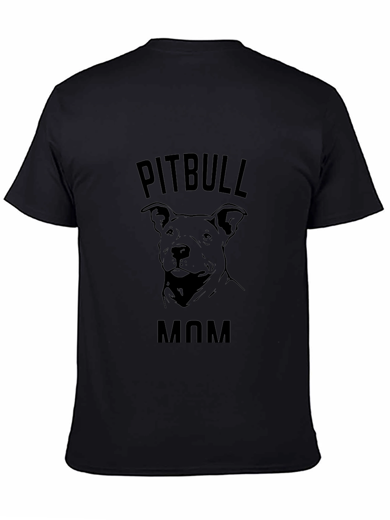 Pitbull Mom Black T-Shirt