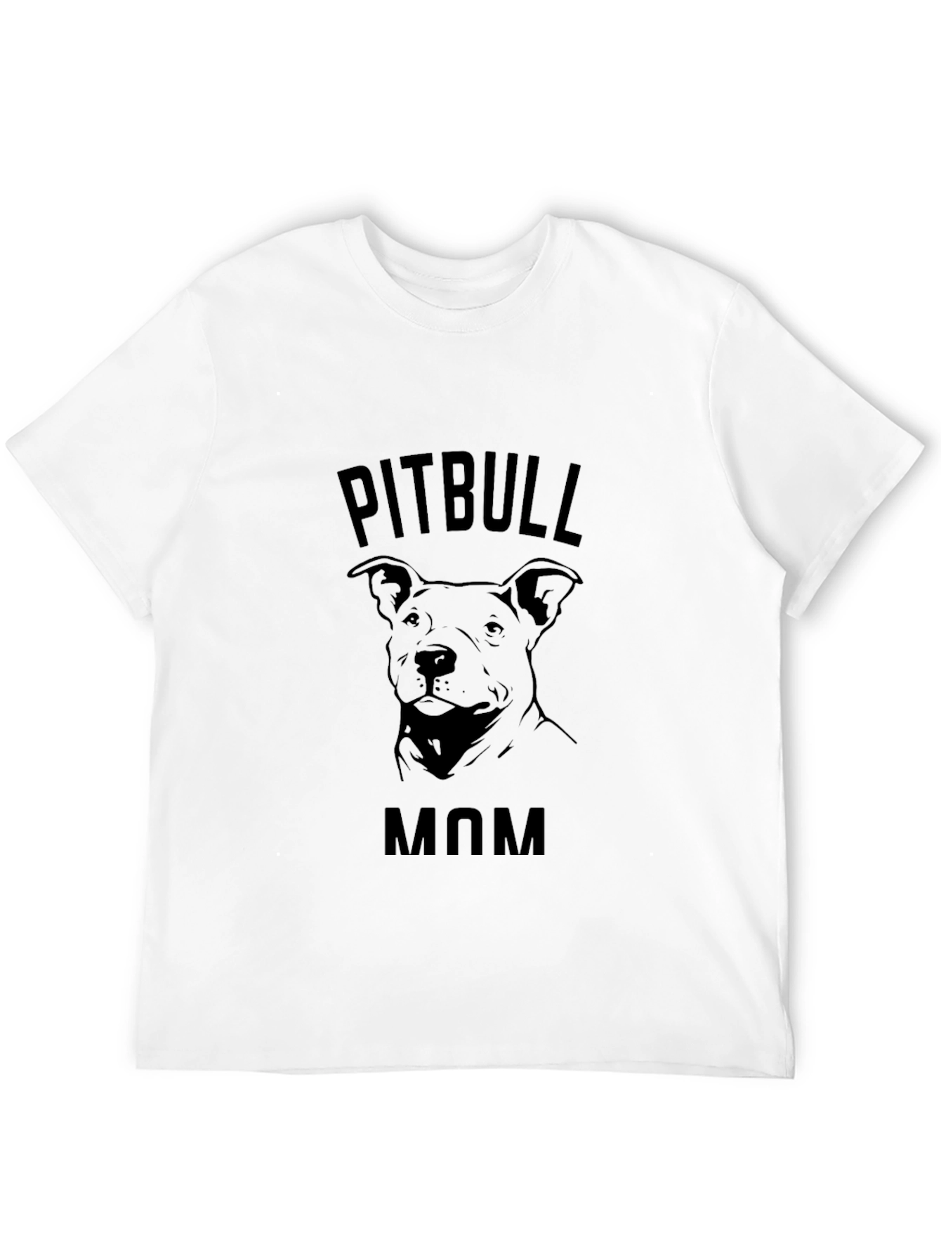 Pitbull Mom Black T-Shirt