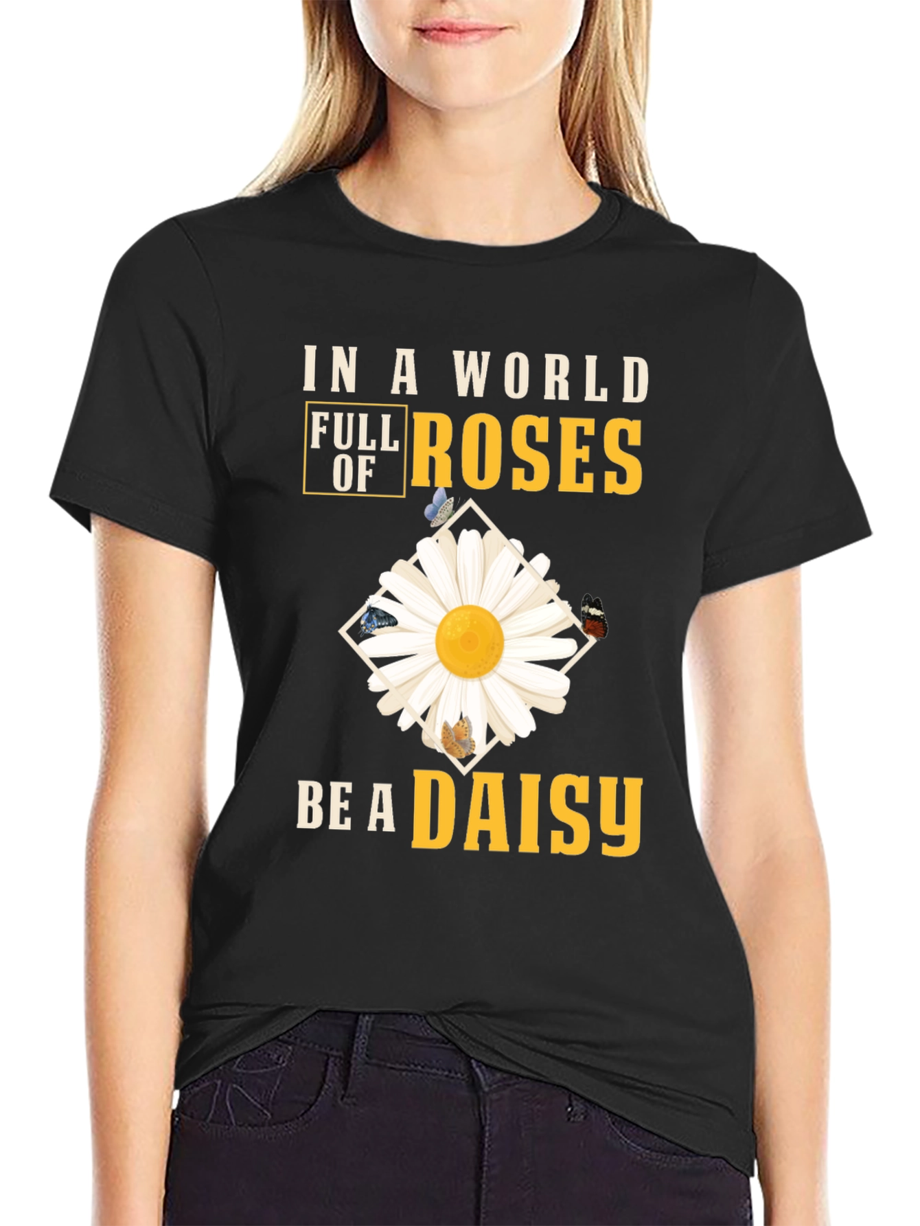 Be a Daisy T-Shirt - Floral Graphic Tee