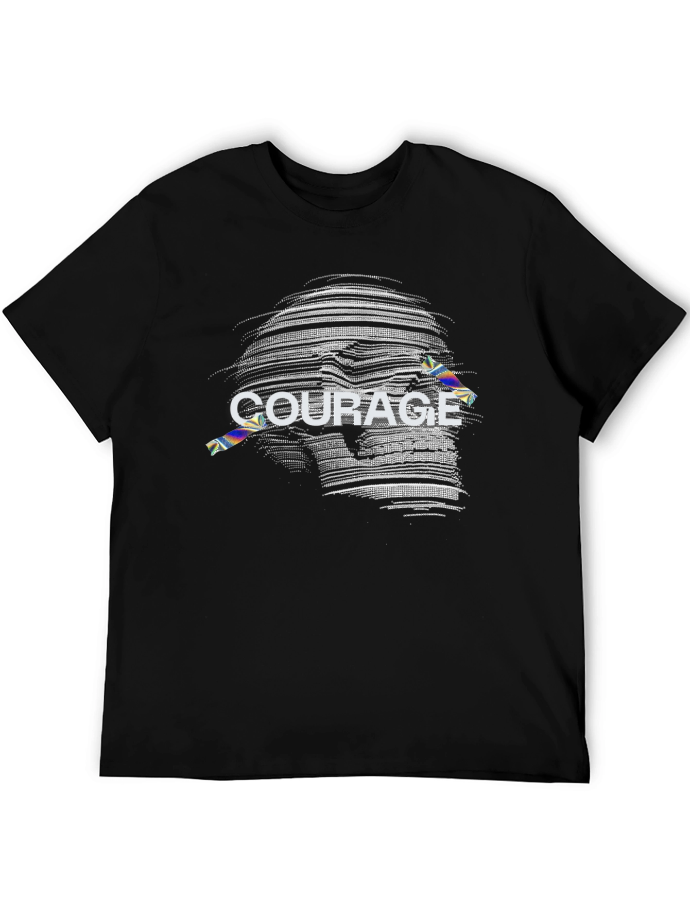 Courage Graphic T-Shirt - Black Cotton Tee