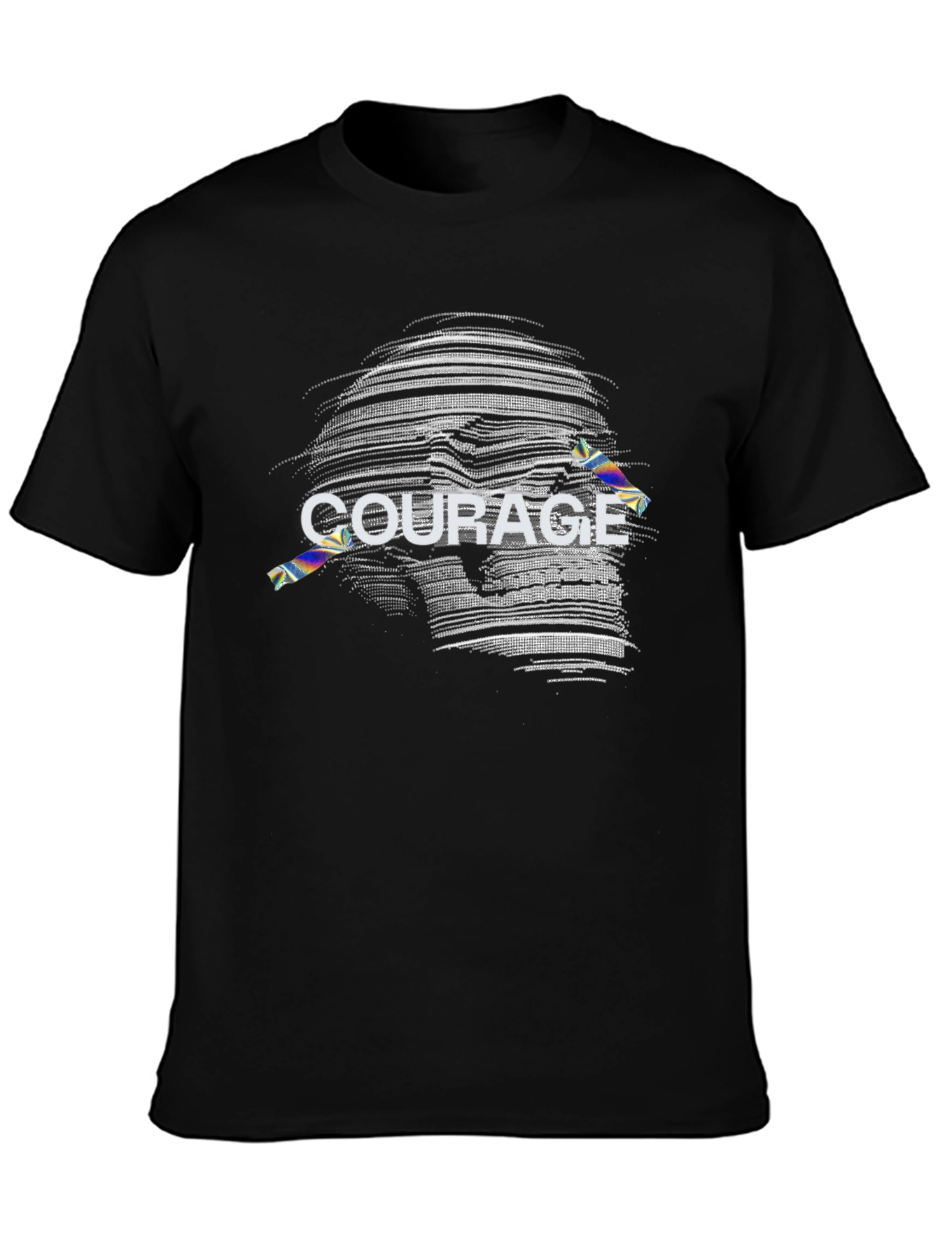 Courage Graphic T-Shirt - Black Cotton Tee