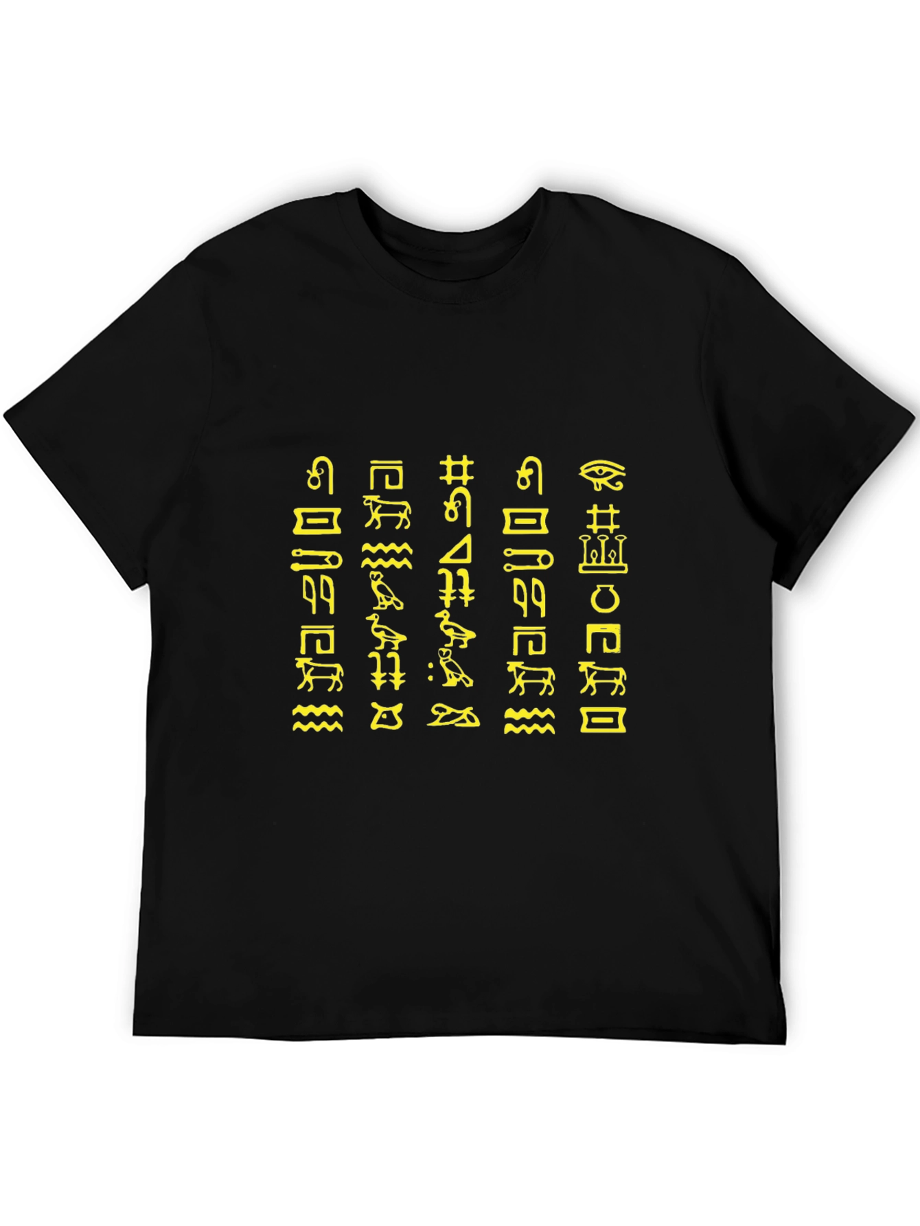 Egyptian Hieroglyphs Graphic Tee - Black