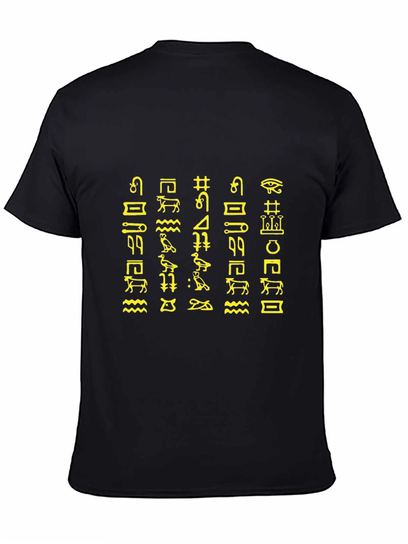 Egyptian Hieroglyphs Graphic Tee - Black