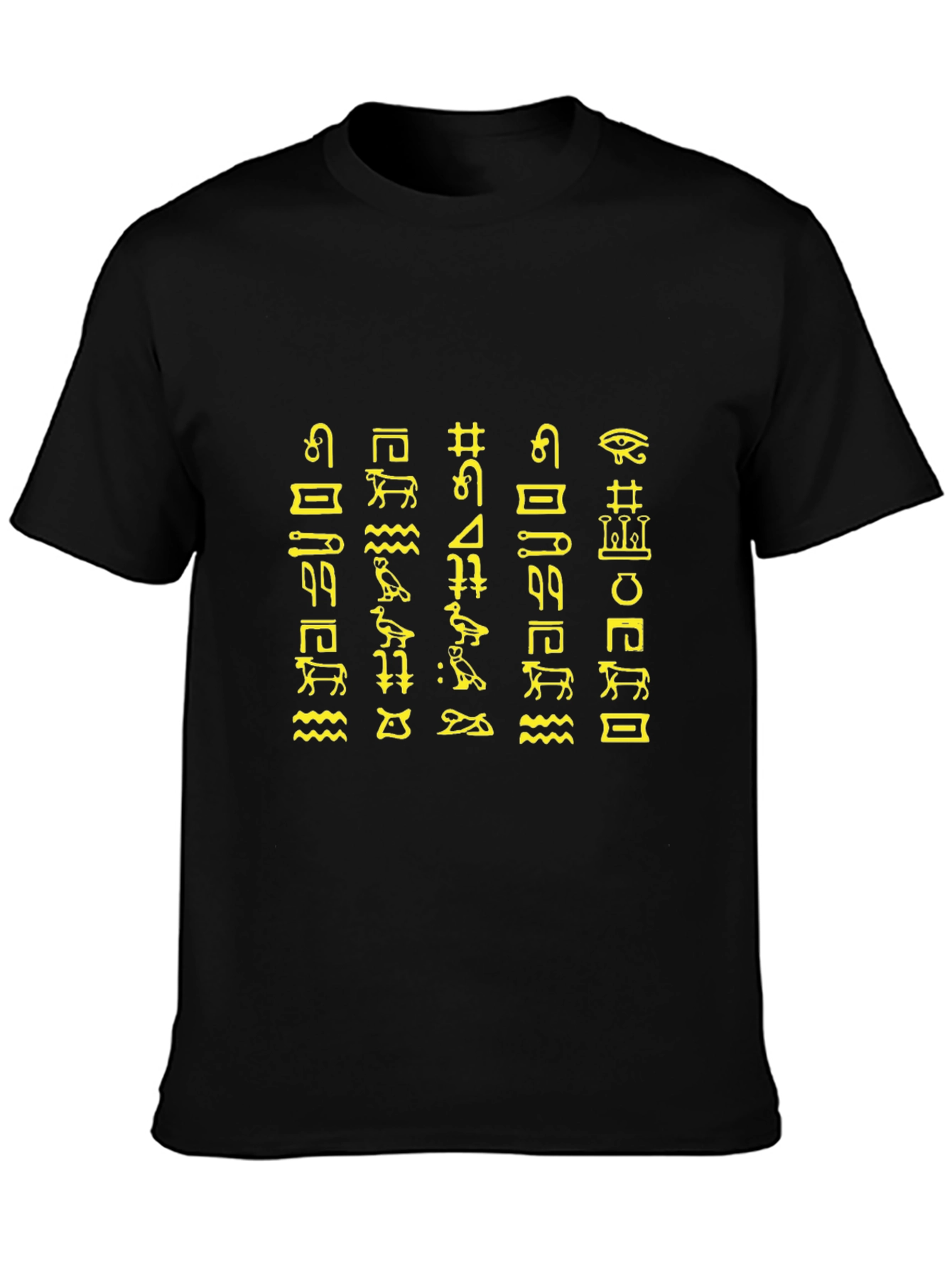 Egyptian Hieroglyphs Graphic Tee - Black