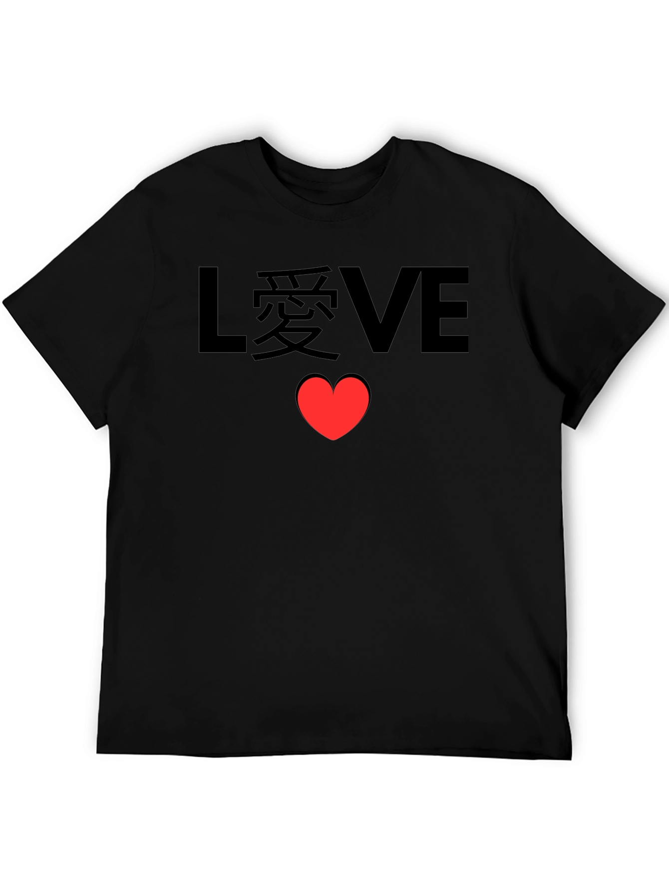 LOVE Heart Graphic Black Tee