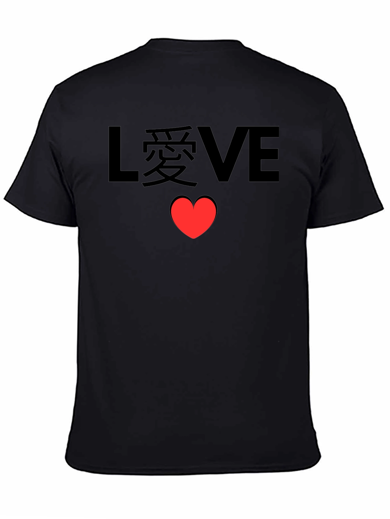 LOVE Heart Graphic Black Tee