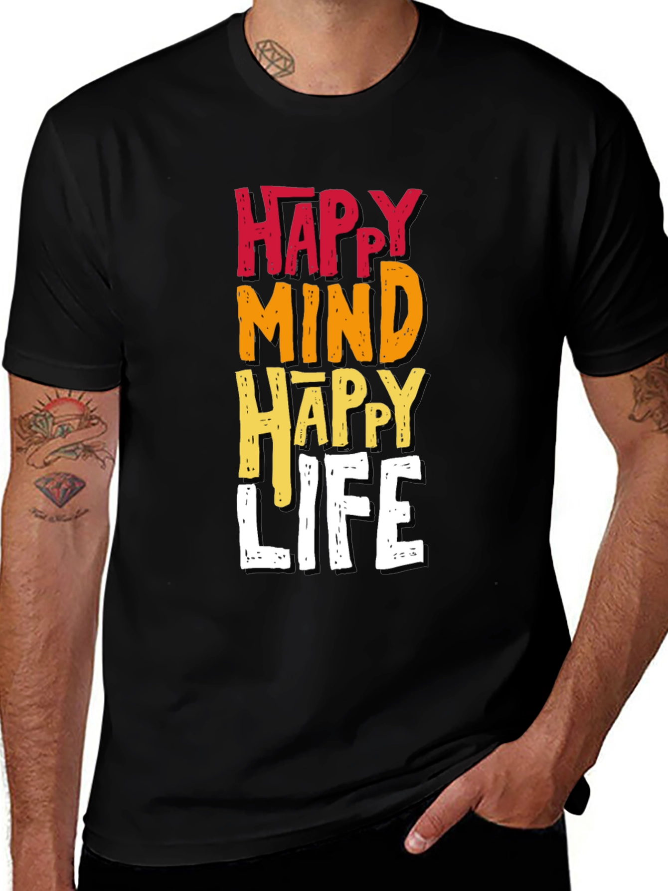 Happy Mind Happy Life Graphic Tee