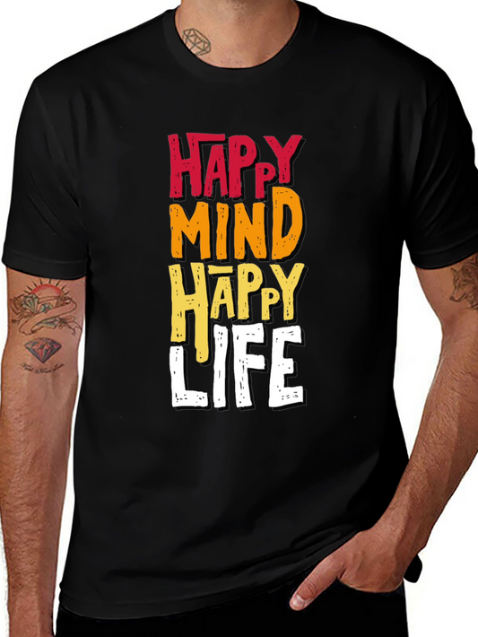 Happy Mind Happy Life Graphic Tee