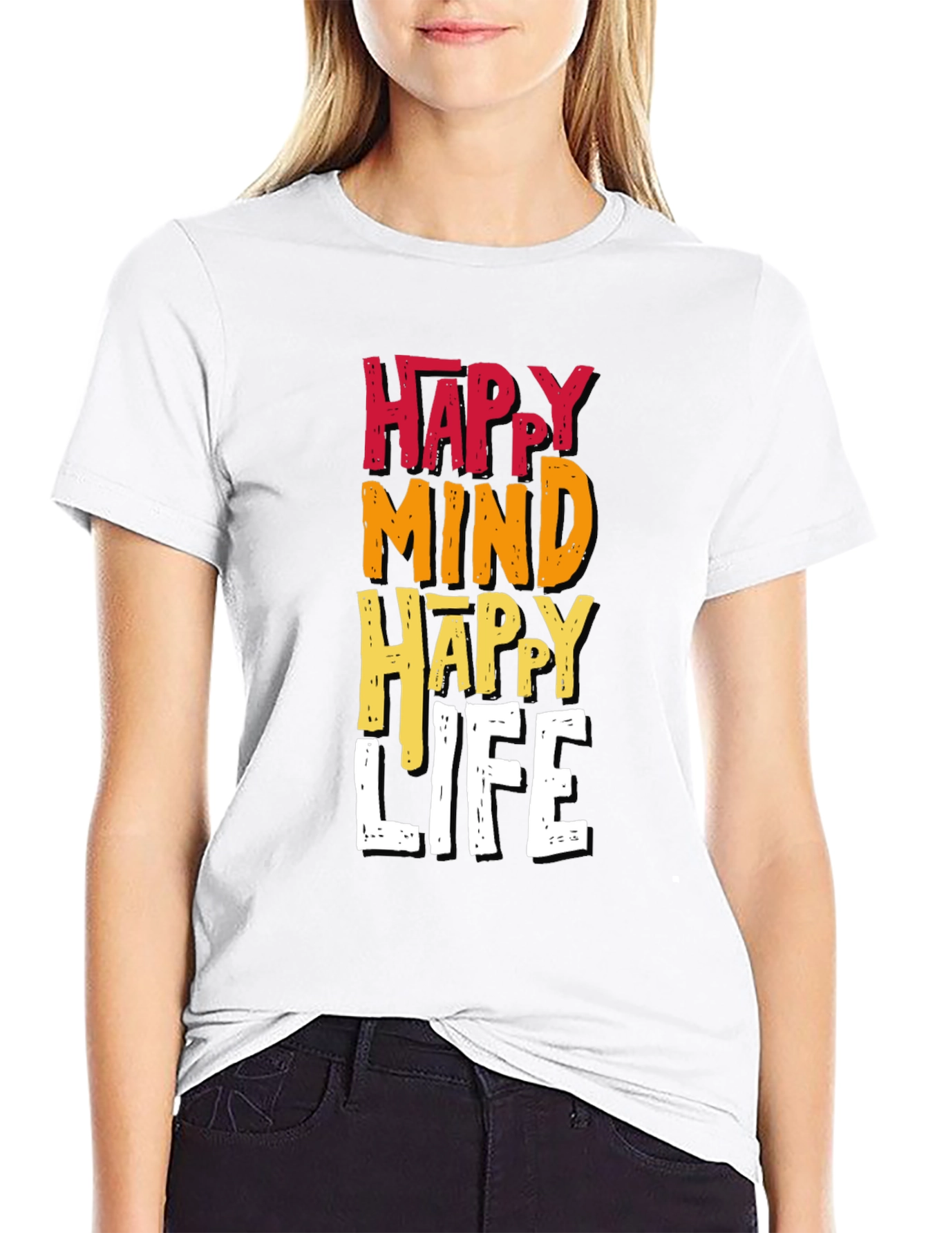 Happy Mind Happy Life Graphic Tee